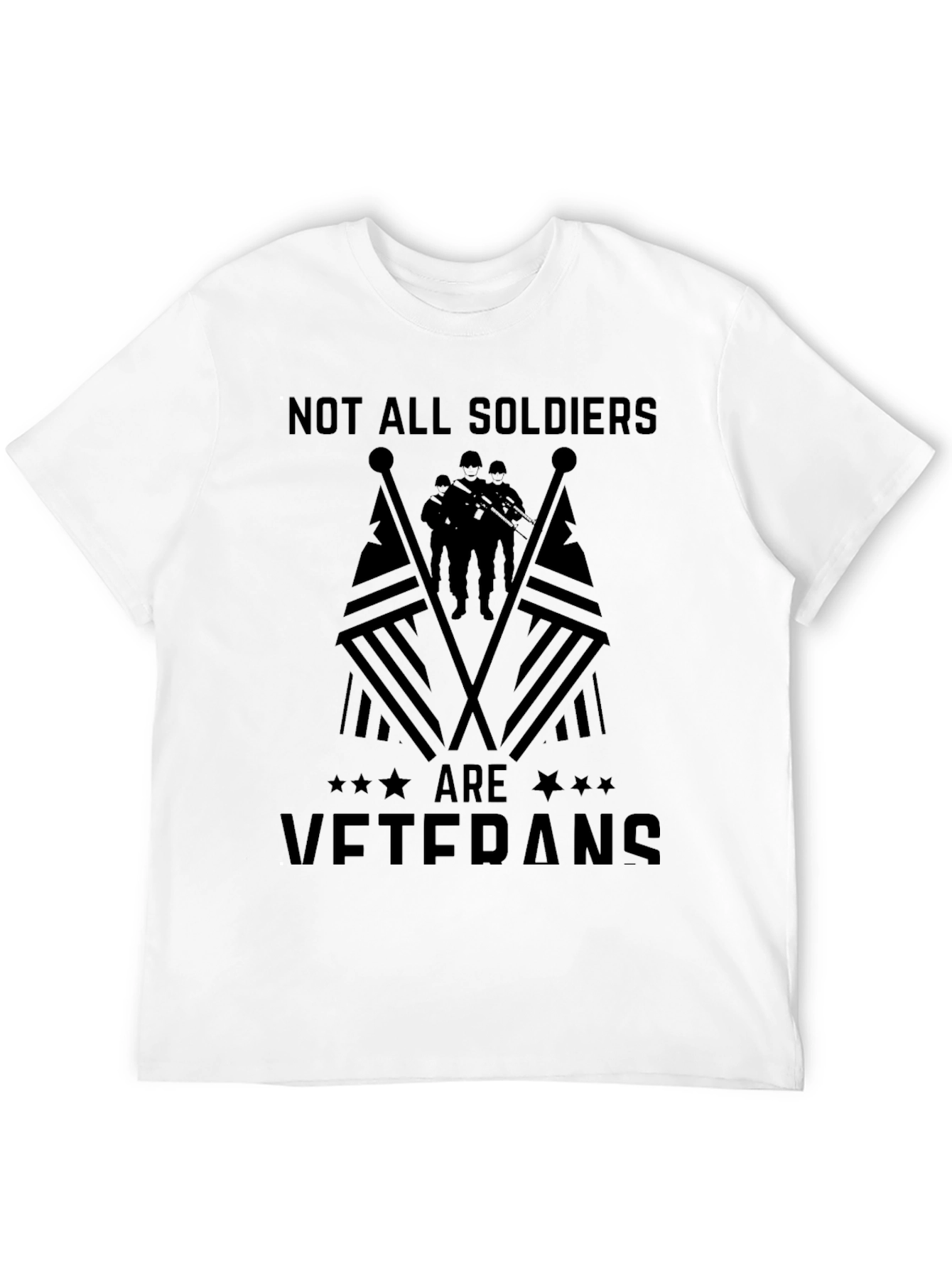 Black Not All Soldiers Are Veterans Graphic Tee view 12
