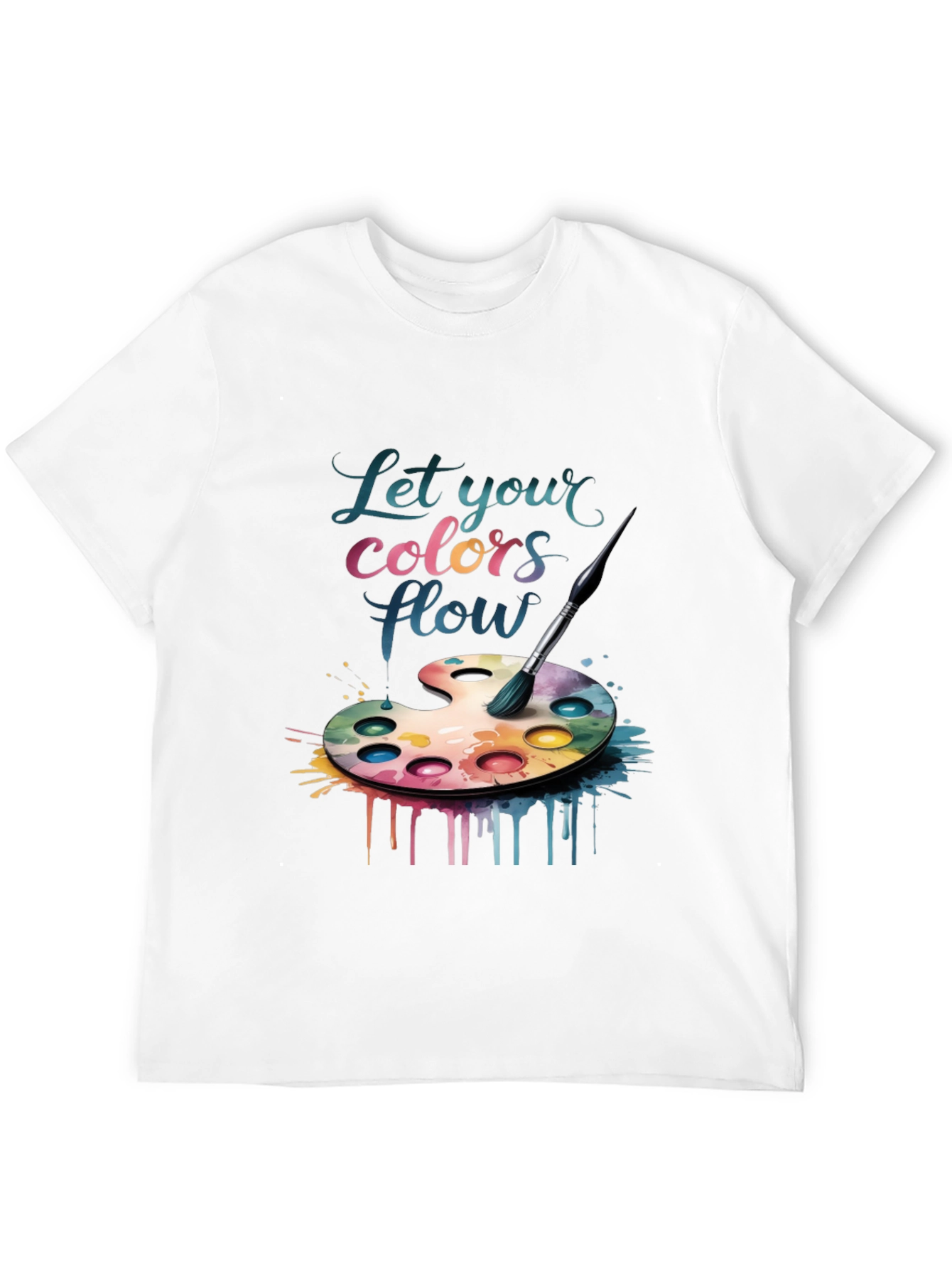 Black Artist Palette Tee - Let Your Colors Flow view 12