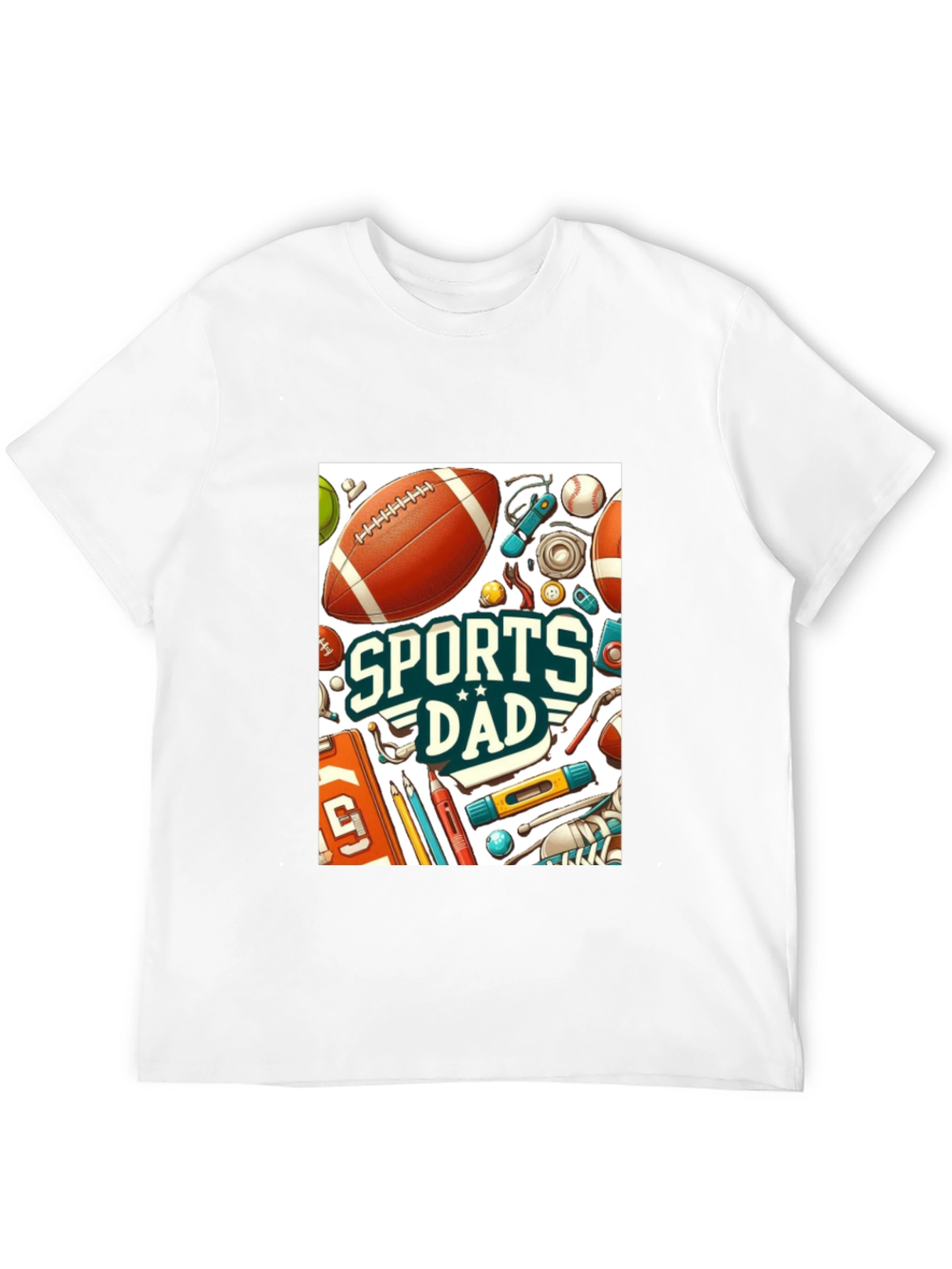 Black Sports Dad Graphic Tee - Perfect Gift for Sporty Dads! view 12