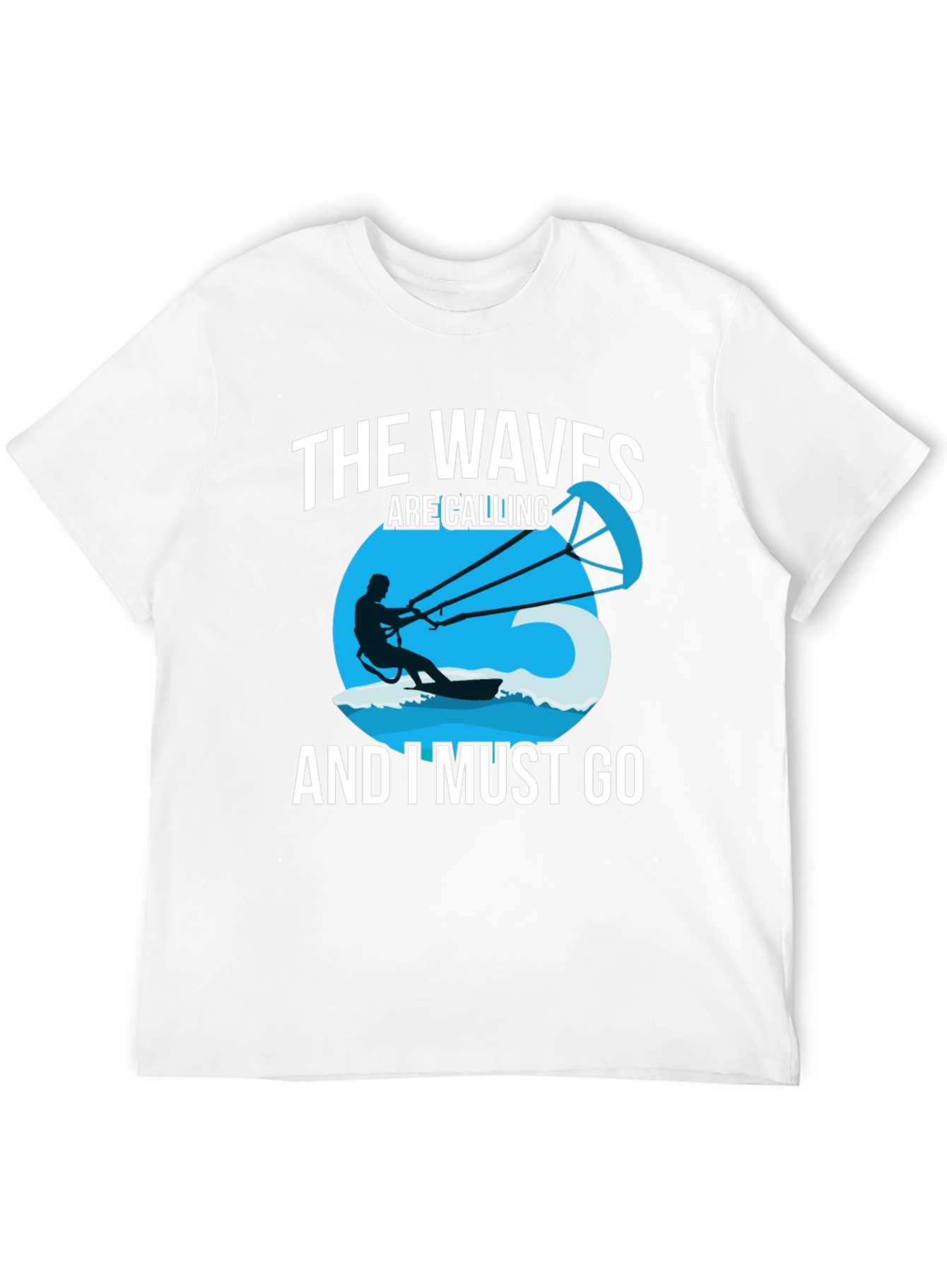 Black The Waves Are Calling Men's Graphic Tee view 12