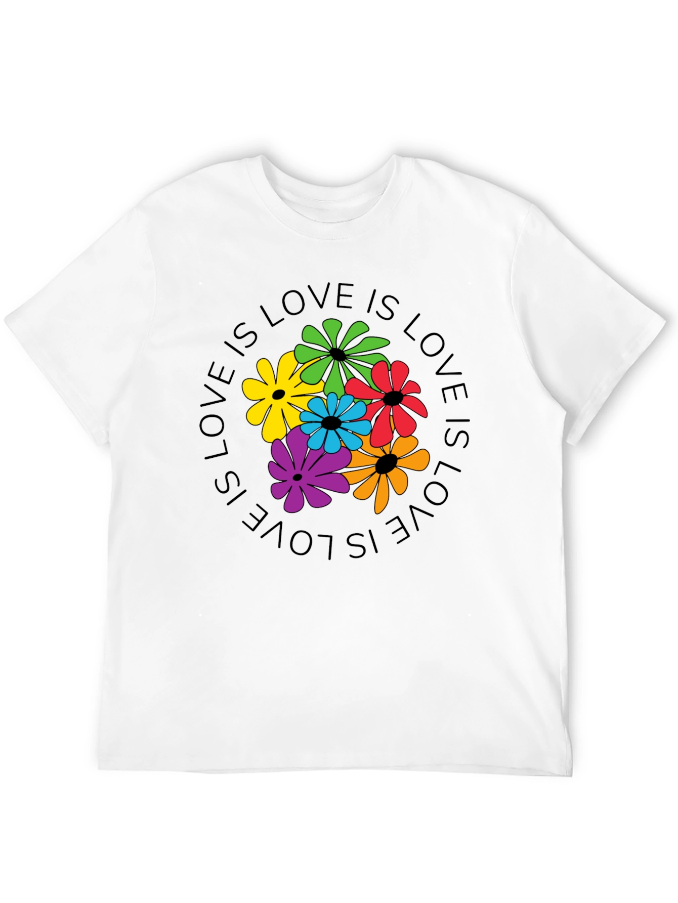 Black Love Is Love Floral Graphic Tee view 12