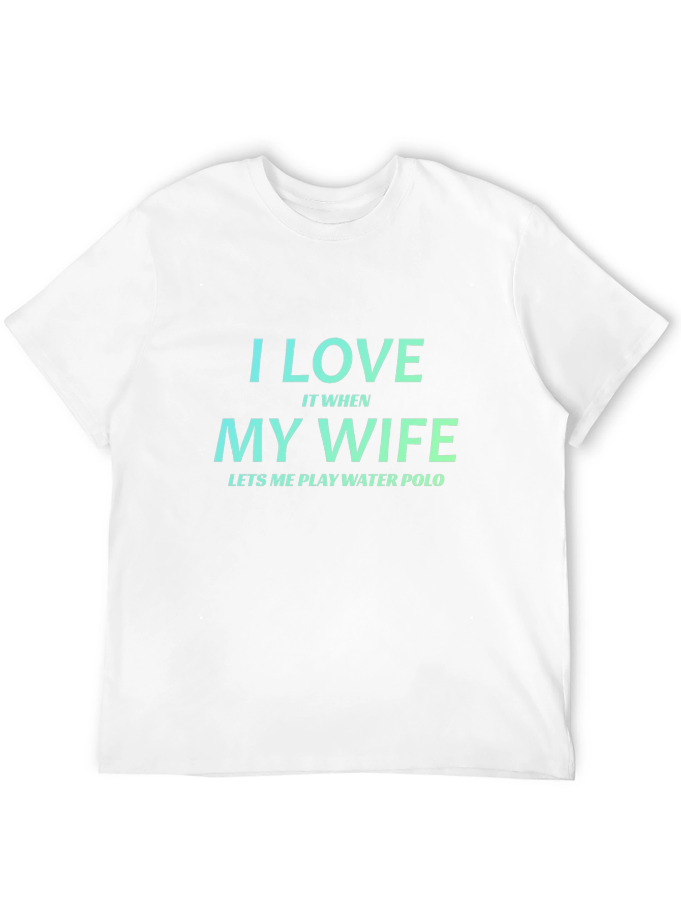 Black Funny Water Polo T-Shirt - Happy Wife, Happy Life view 12