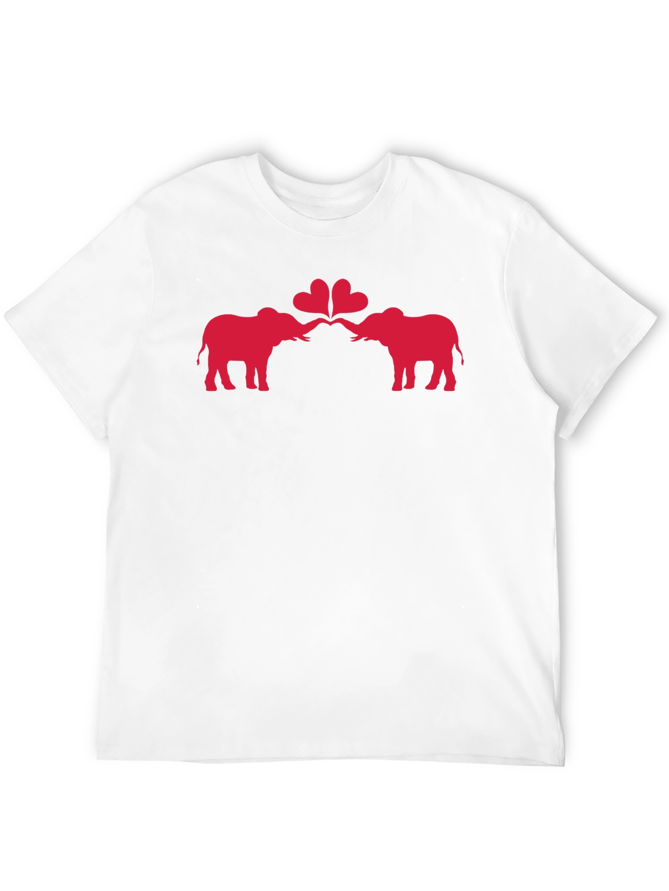 Black Elephant Love Heart Graphic Black T-Shirt view 12