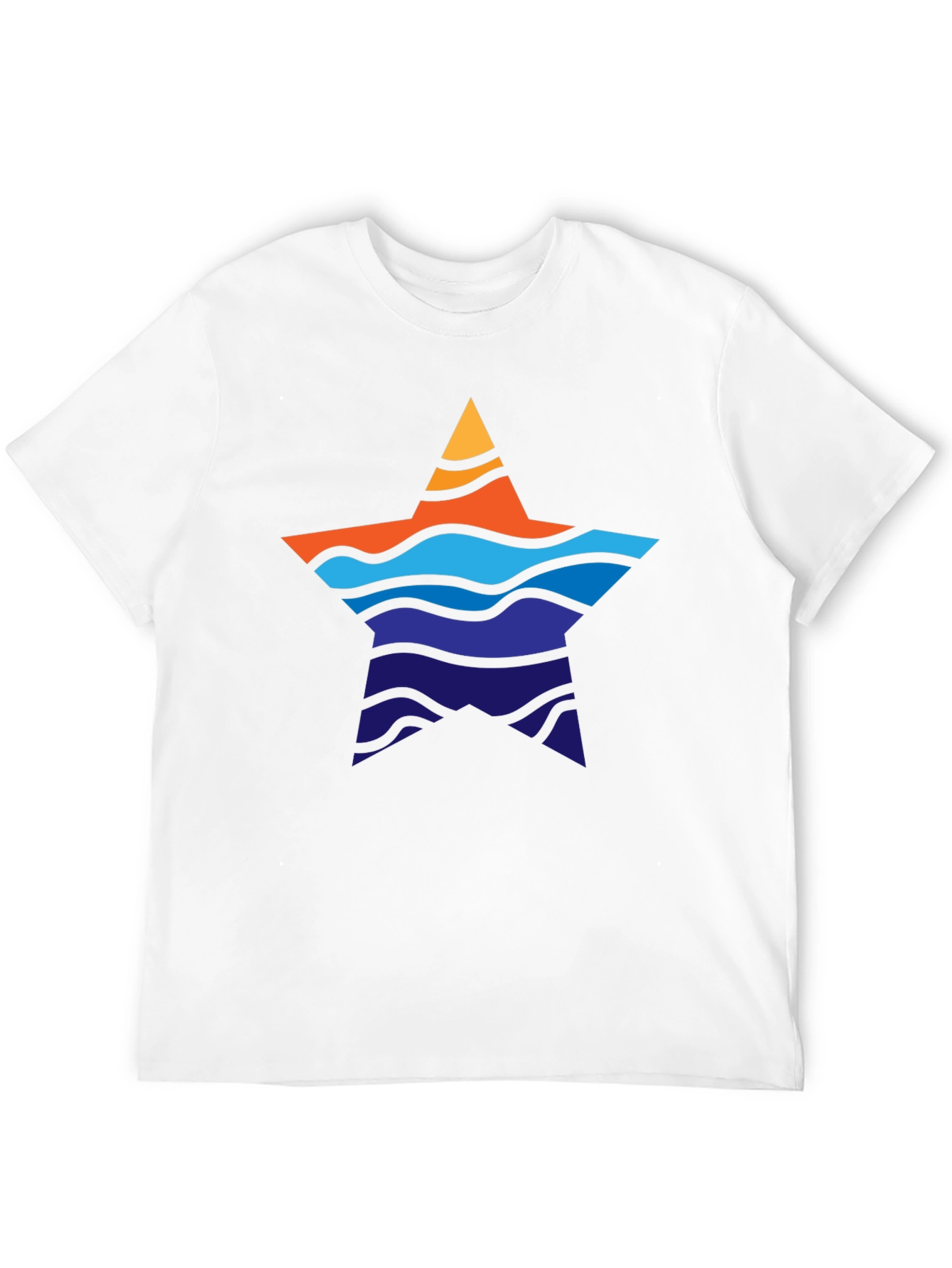 Black Star Wave Graphic Black T-Shirt view 12