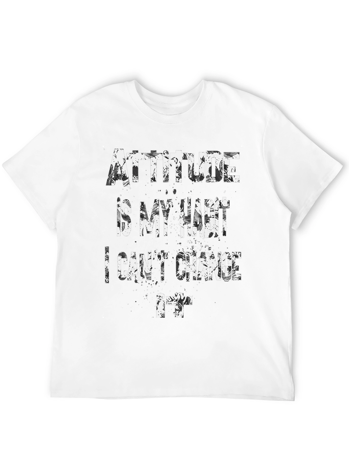 Black Attitude Is My Habit Graphic Tee - Men's Black T-Shirt view 12