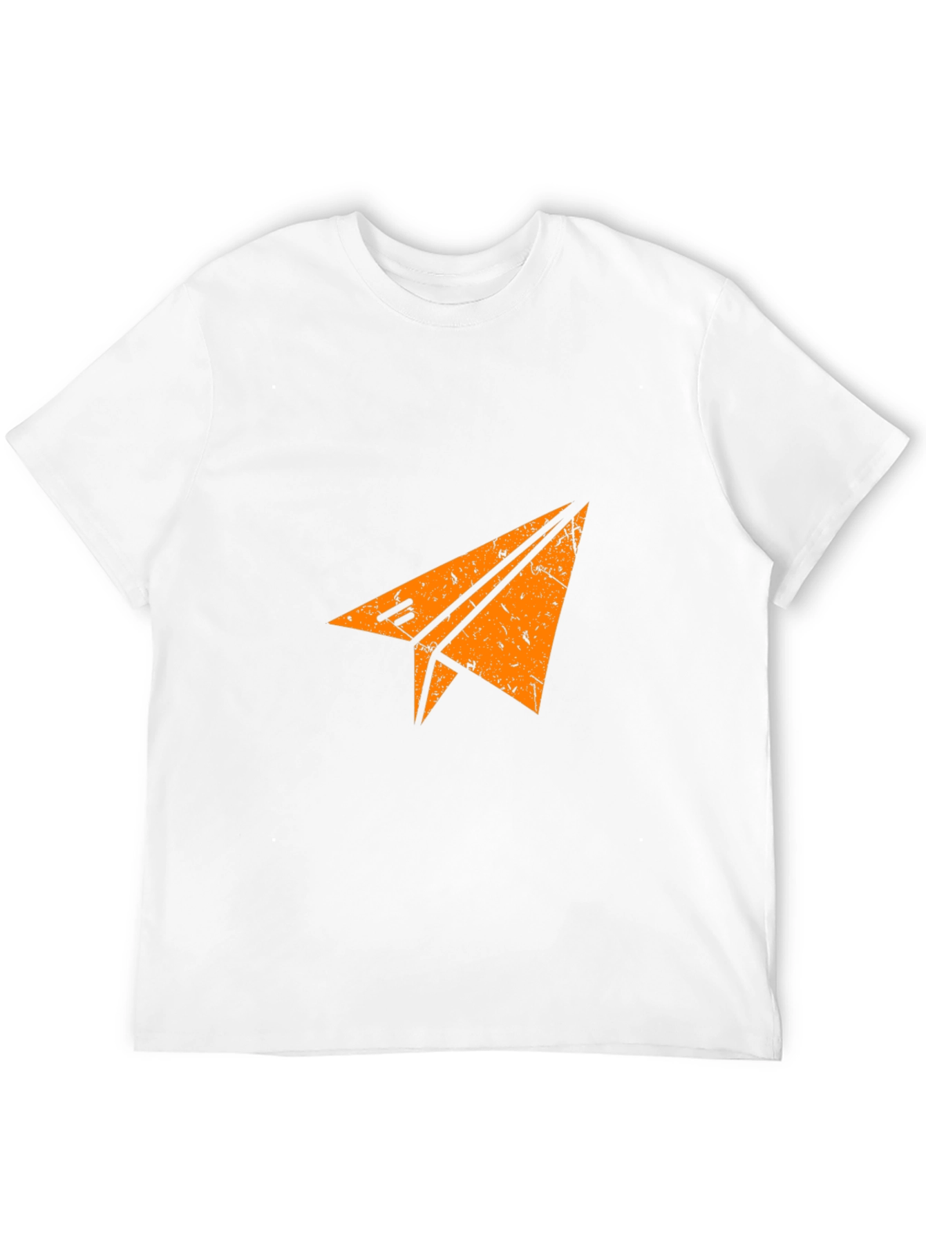 Black Men's Black T-shirt with Paper Airplane Graphic view 12