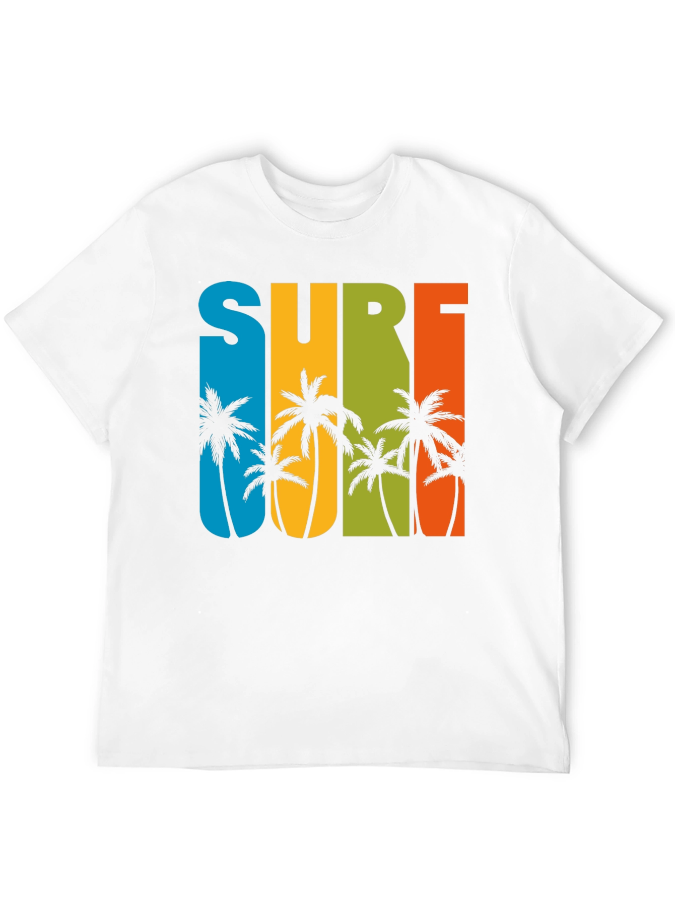 Black Surf Palm Tree Graphic T-Shirt - Retro Summer Style view 12