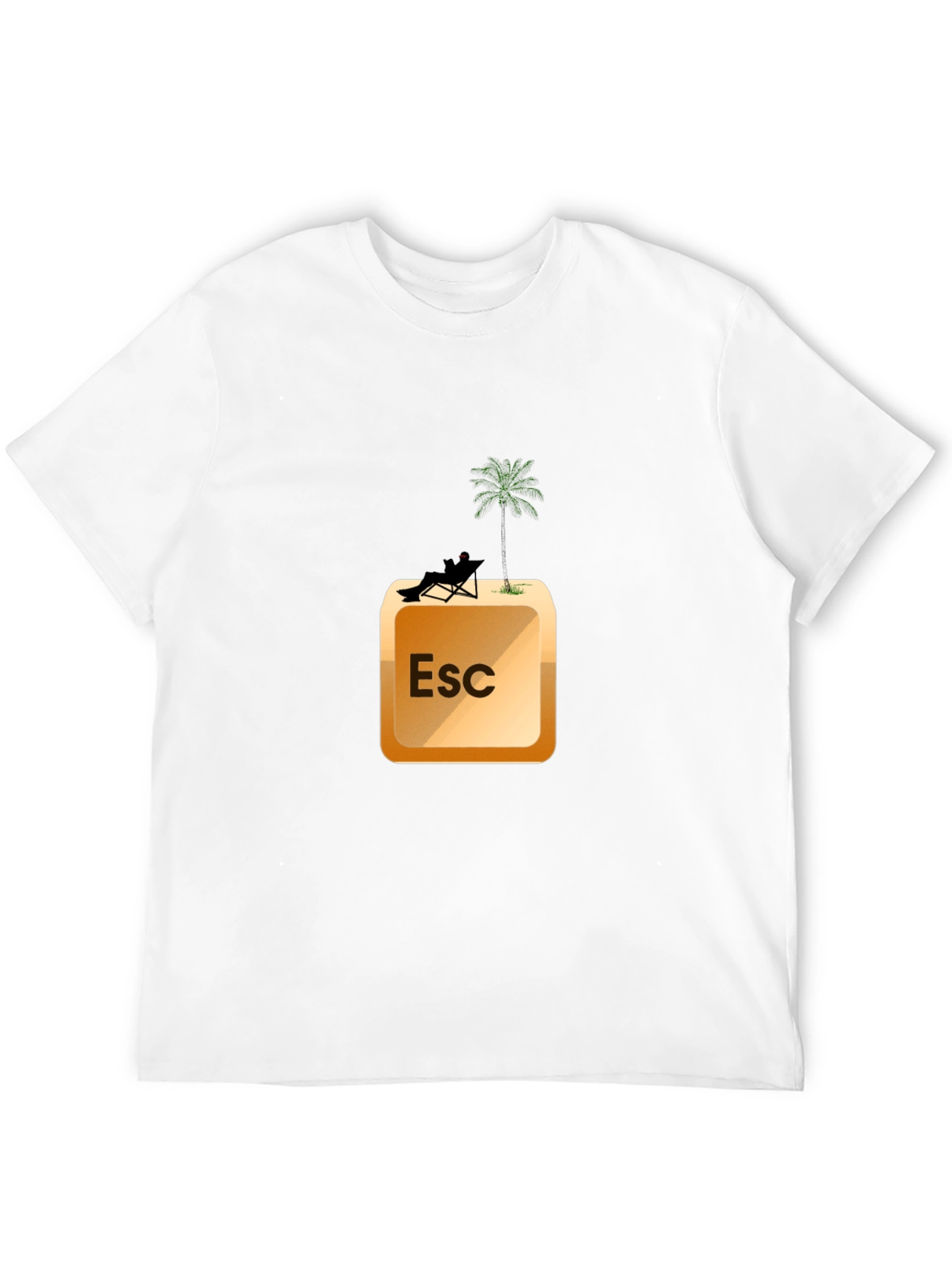 Black Escape Key T-Shirt - Vacation Mode On view 12