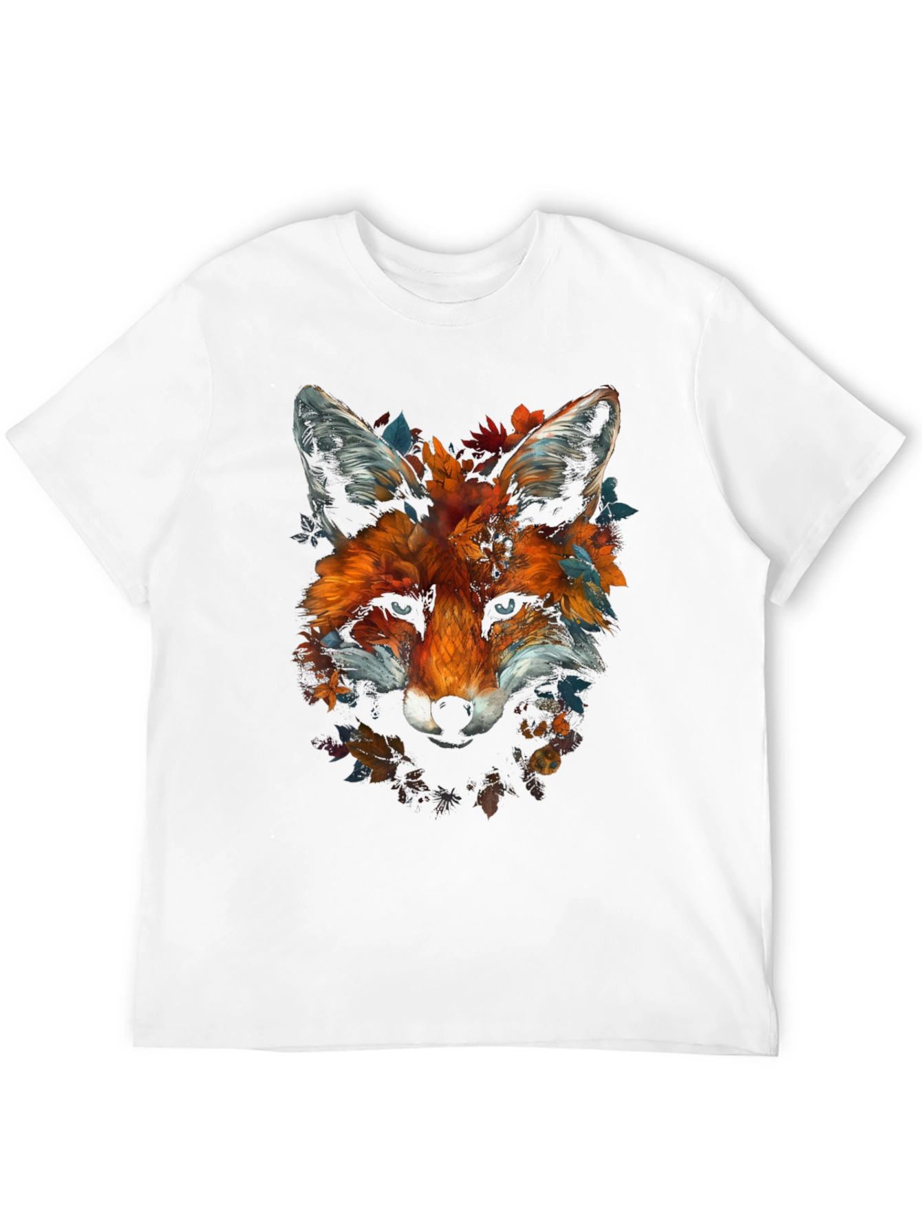 Black Fox Floral Graphic Tee - Unique Animal Design view 12