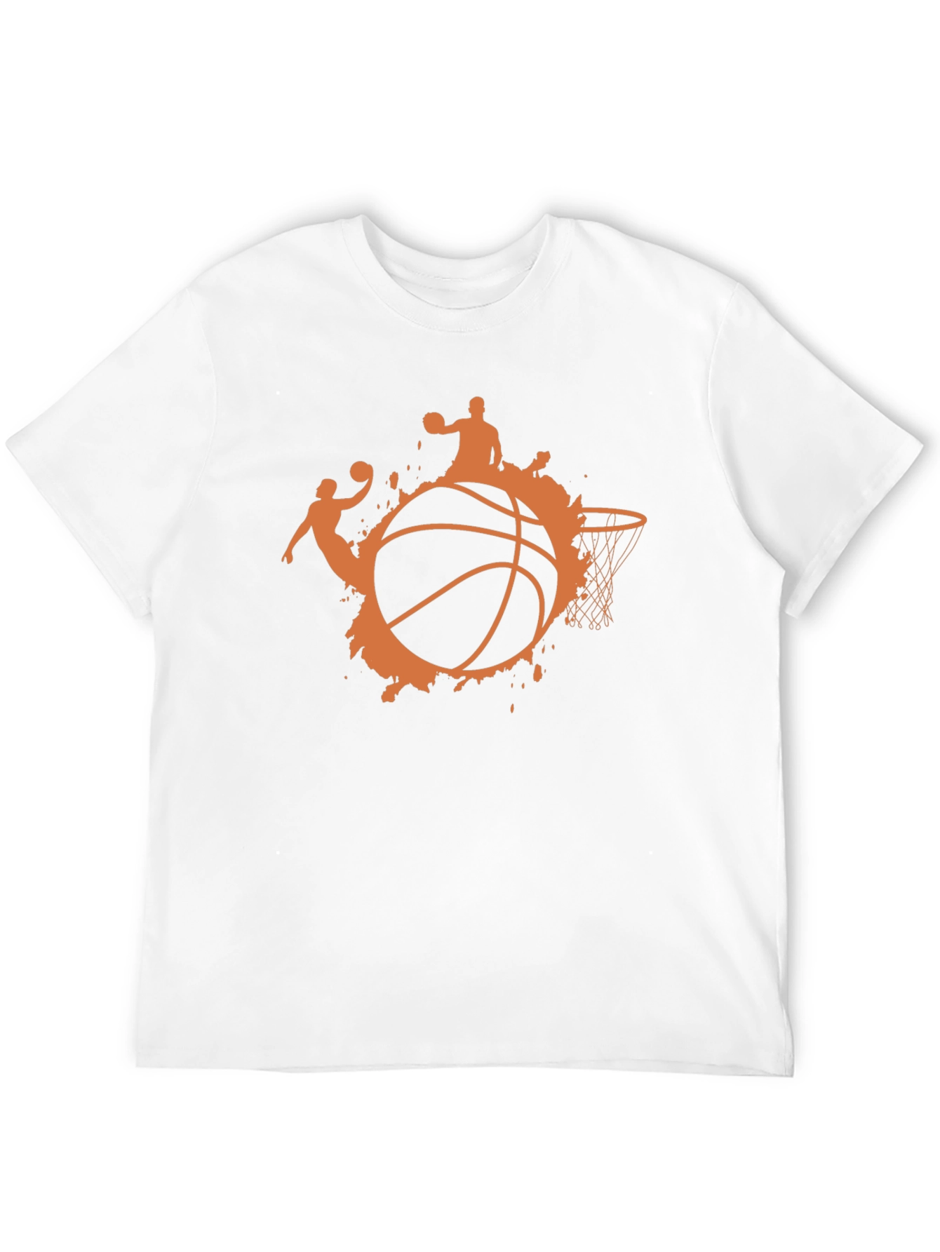 Black Basketball Graphic Tee - Black Cotton T-Shirt view 12