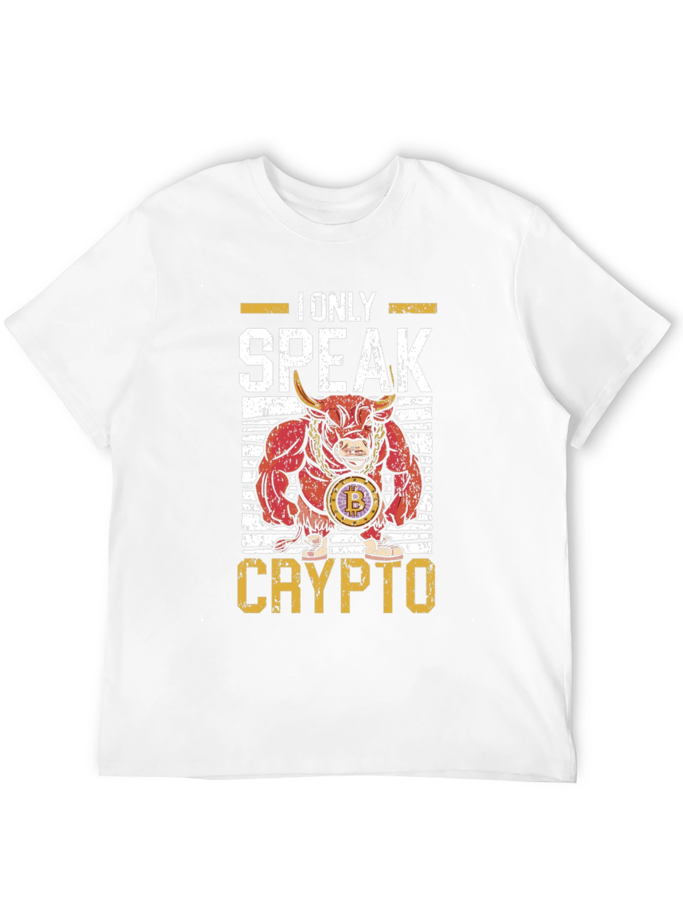 Black Crypto Bull T-Shirt - I Only Speak Crypto view 12