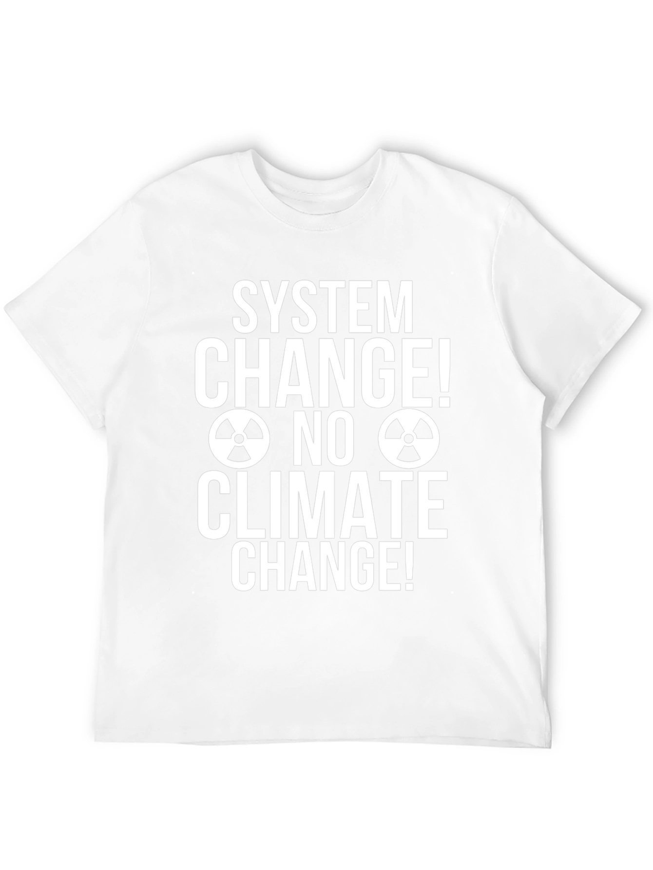 Black System Change No Climate Change T-Shirt view 12