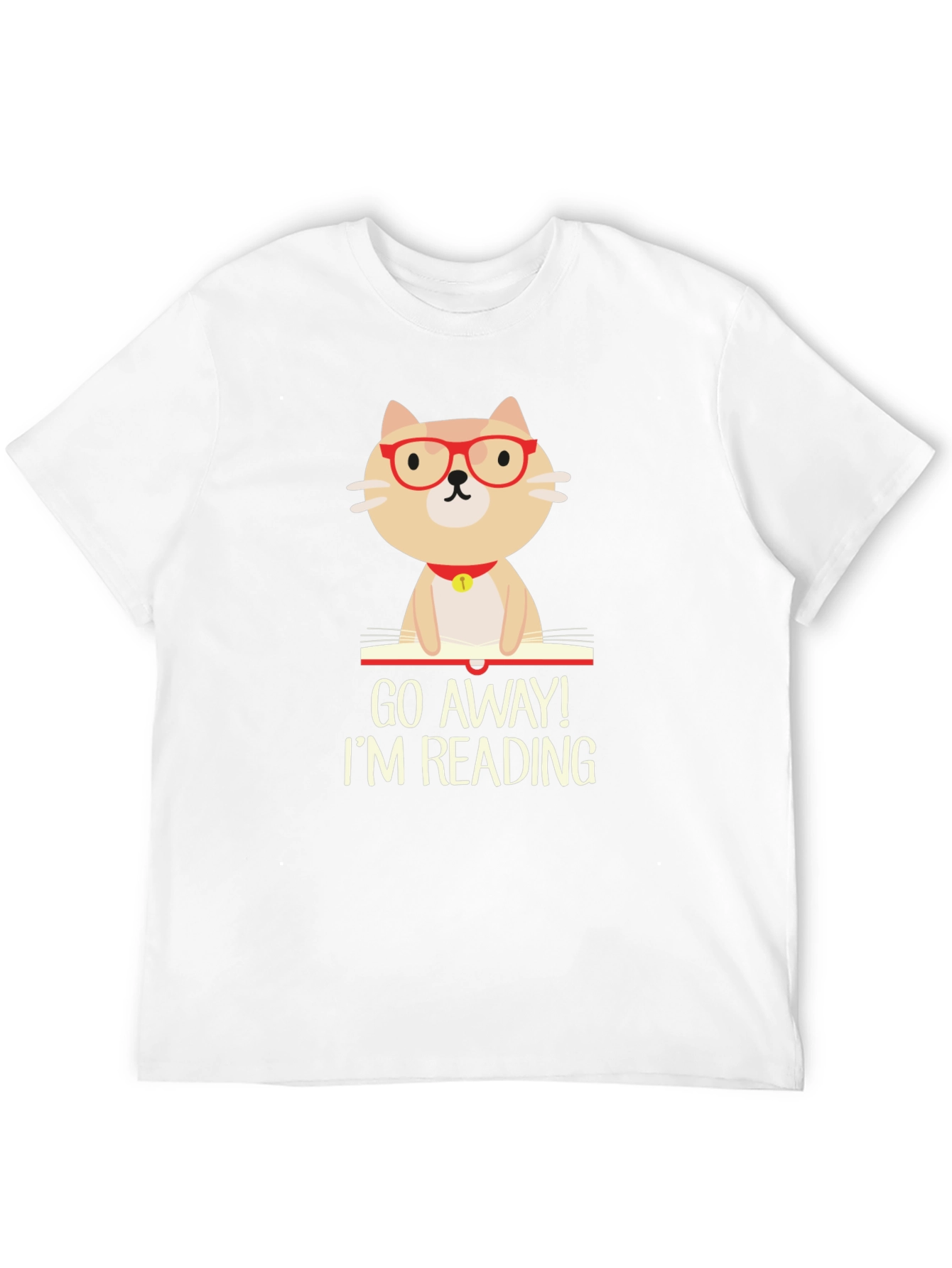 Black Funny Reading Cat Graphic T-Shirt view 12