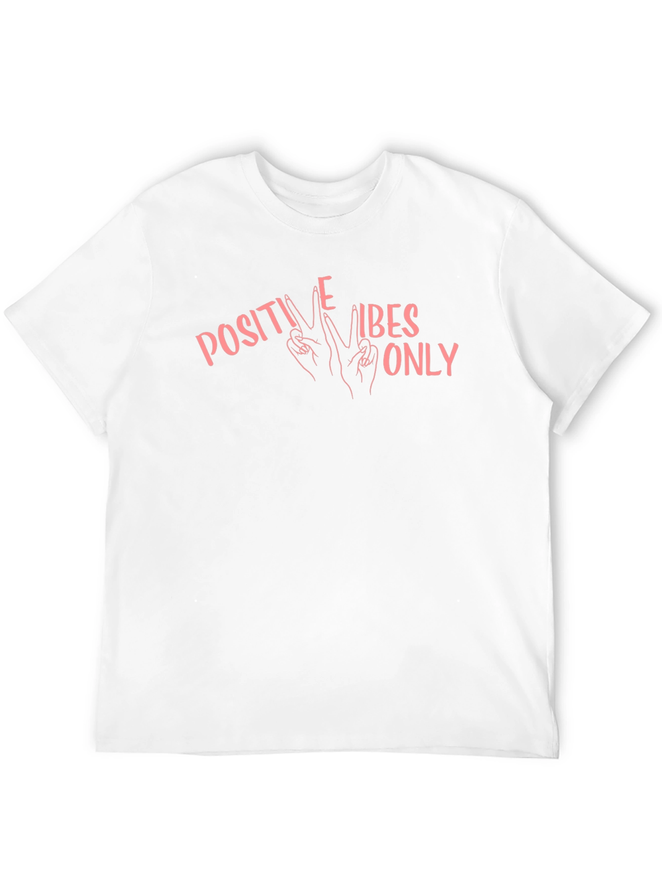 Black Positive Vibes Only Graphic Black T-Shirt view 12