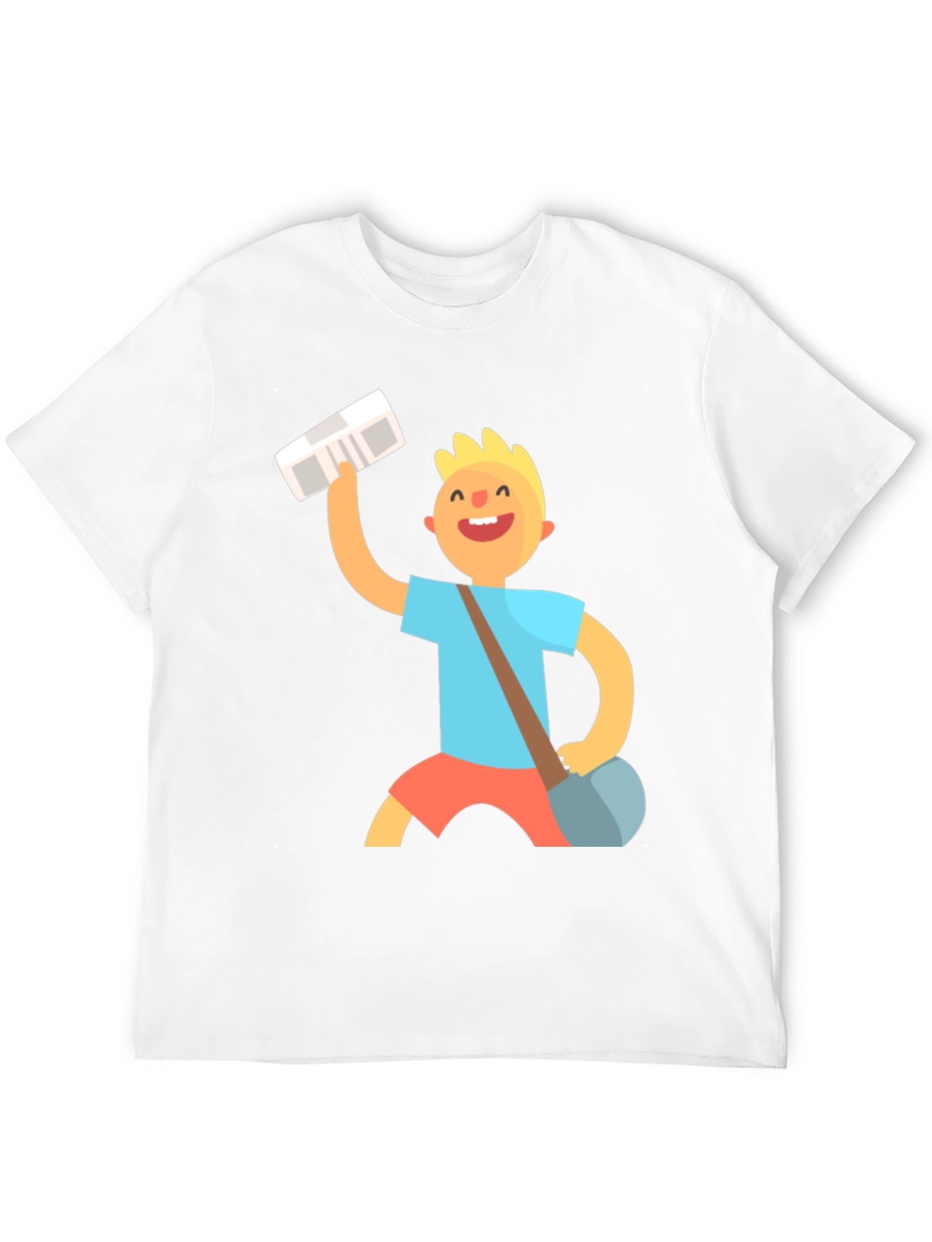 Black Cartoon Mailman Black T-Shirt view 12