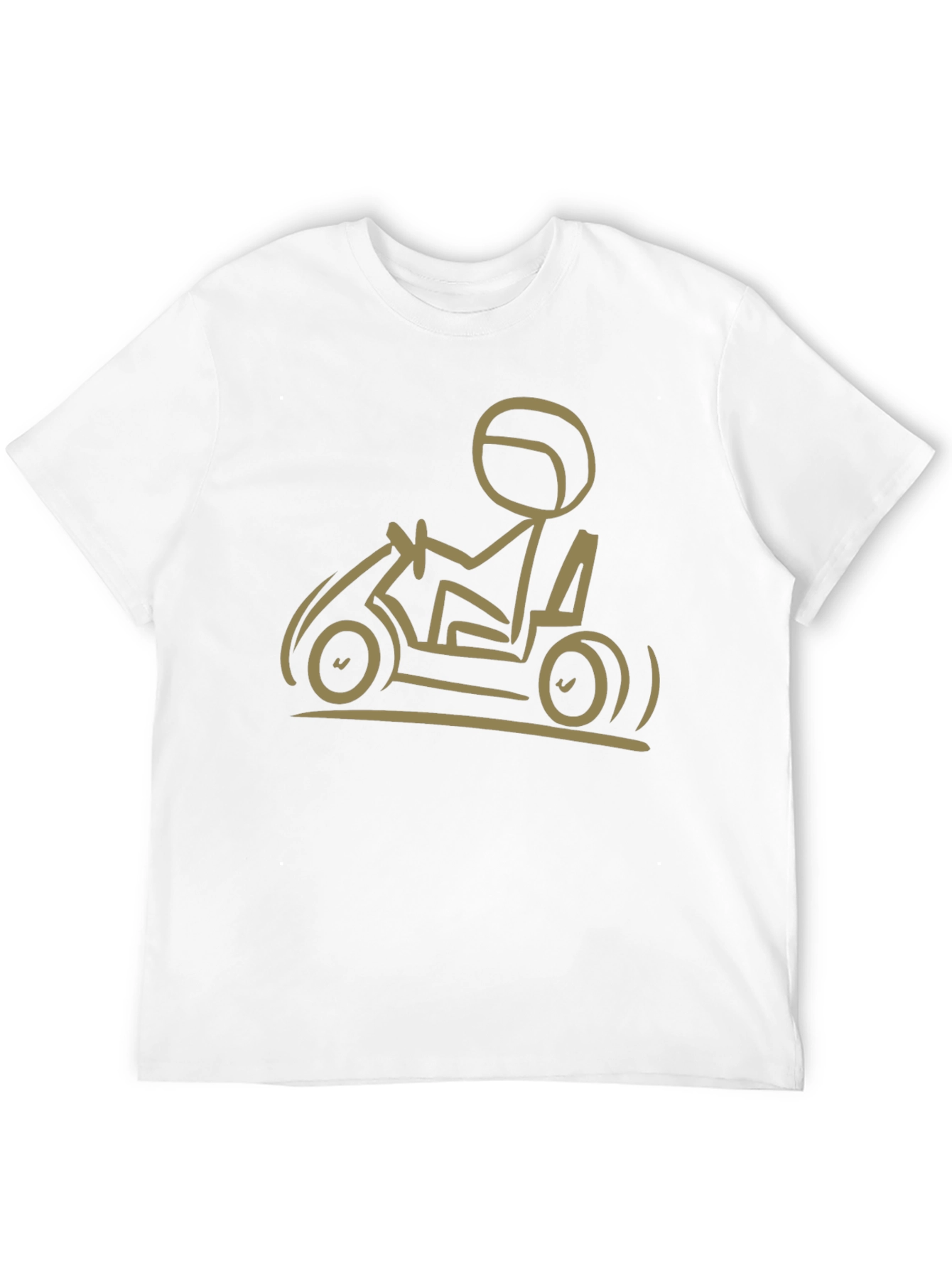 Black Go-Karting T-Shirt: Stick Figure Racer Tee view 12