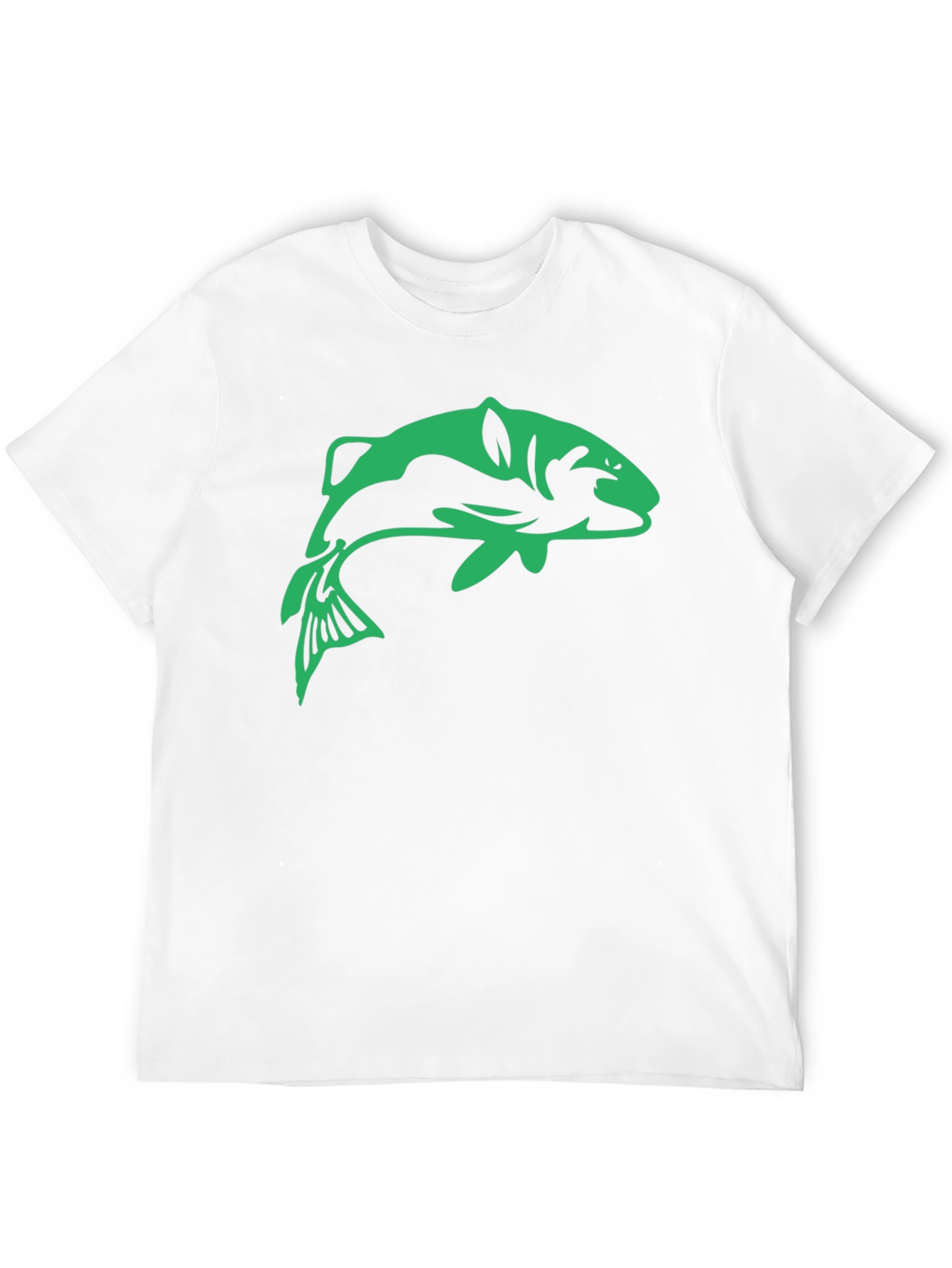 Black Bass Fish Graphic Tee - Black Casual T-Shirt view 12