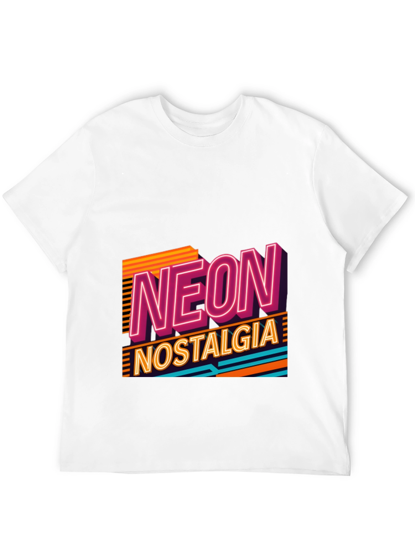 Black Retro Neon Nostalgia Graphic Tee view 12