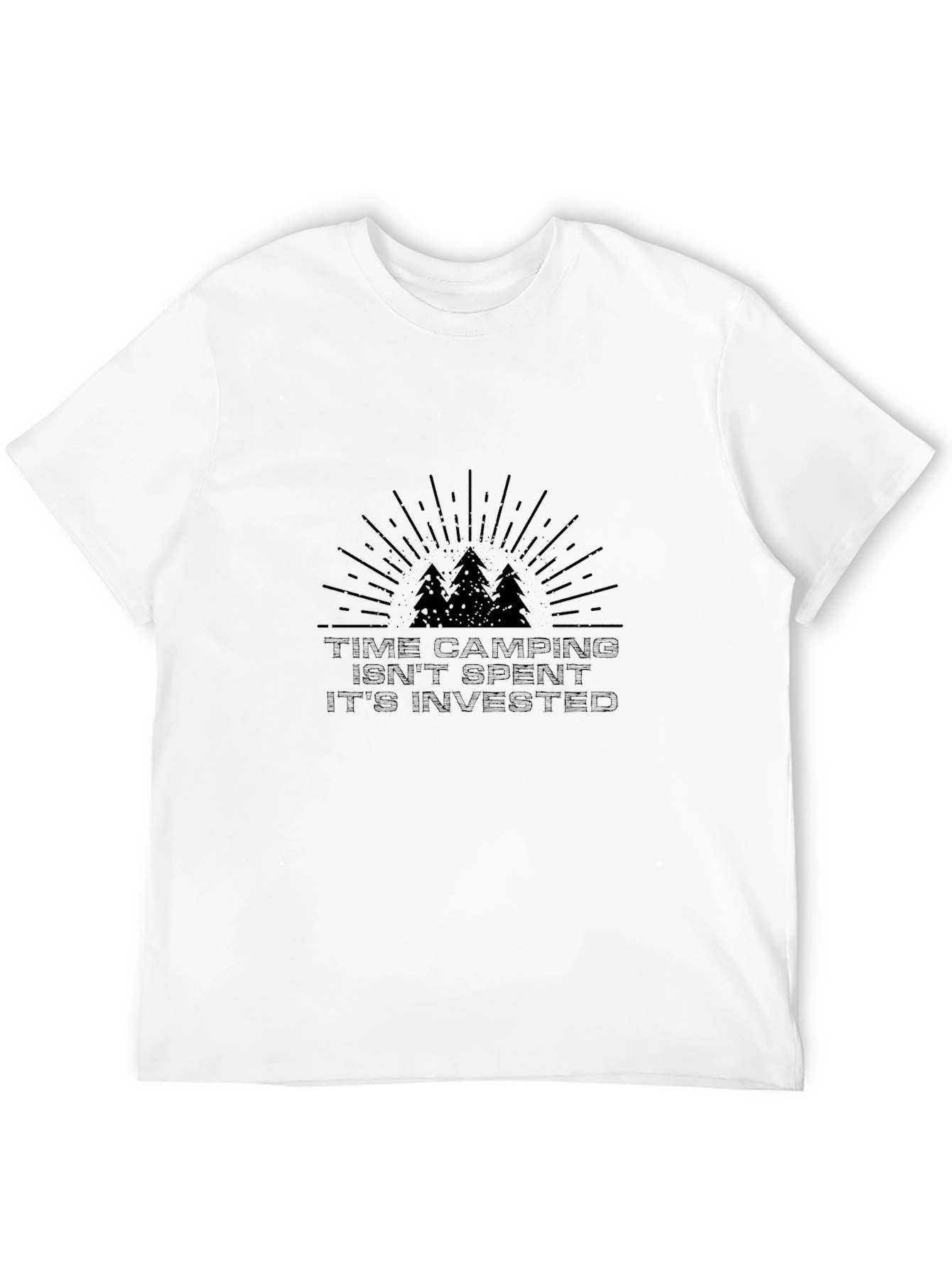 Black Camping Investment Black T-Shirt view 12