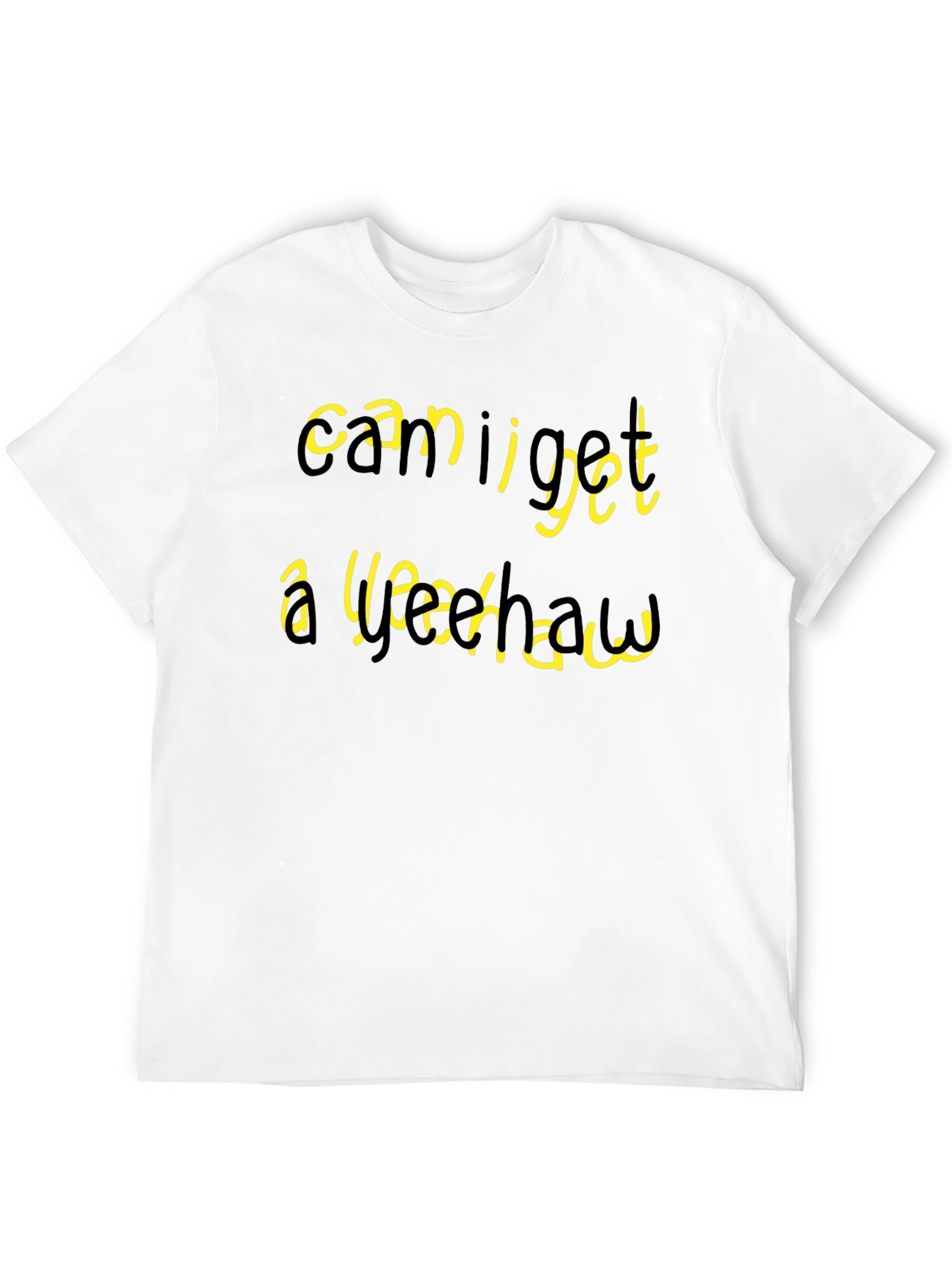 Black Can I Get A Yeehaw T-Shirt - Funny Graphic Tee view 12