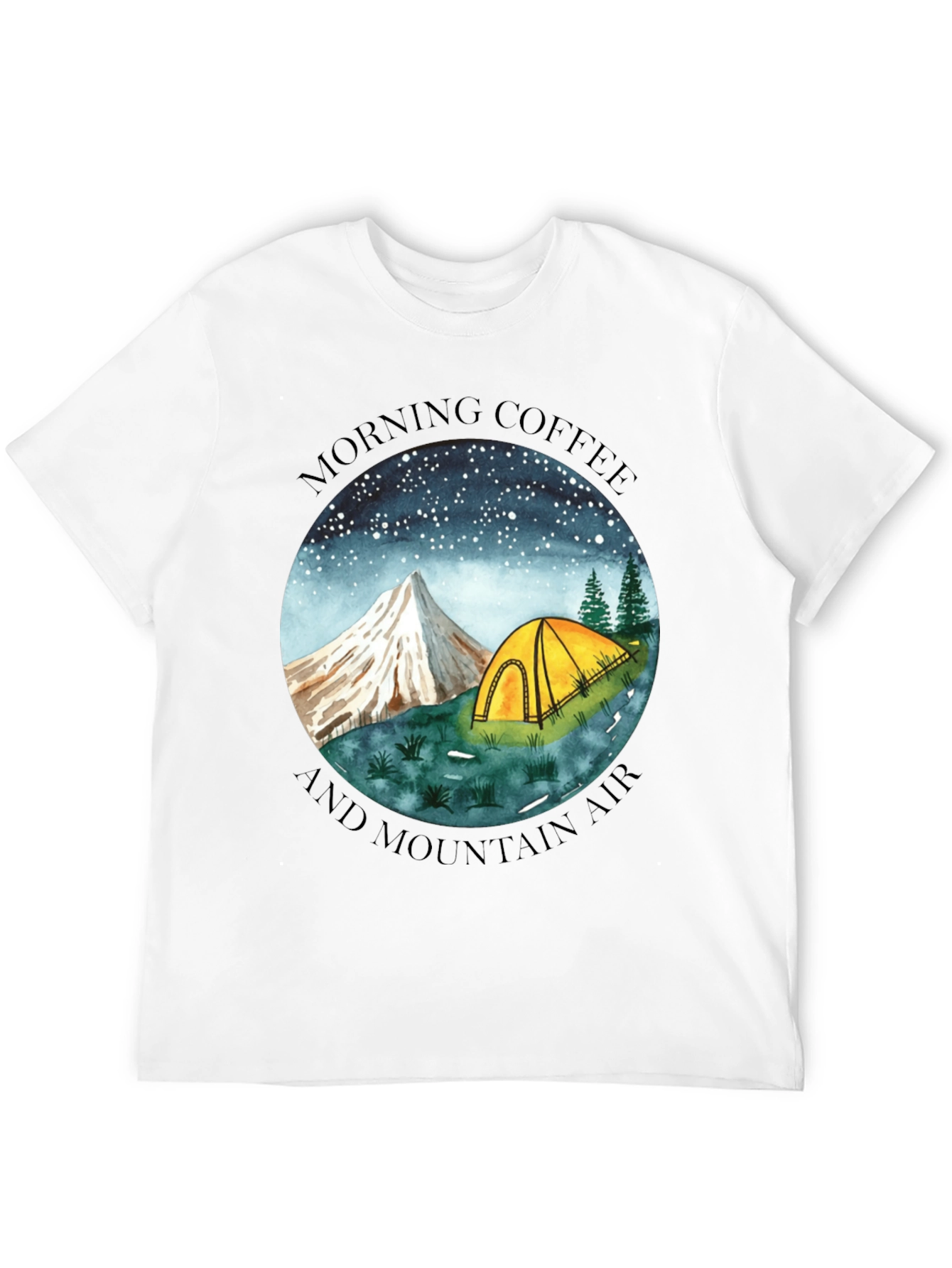 Black Morning Coffee & Mountain Air Graphic Tee view 12