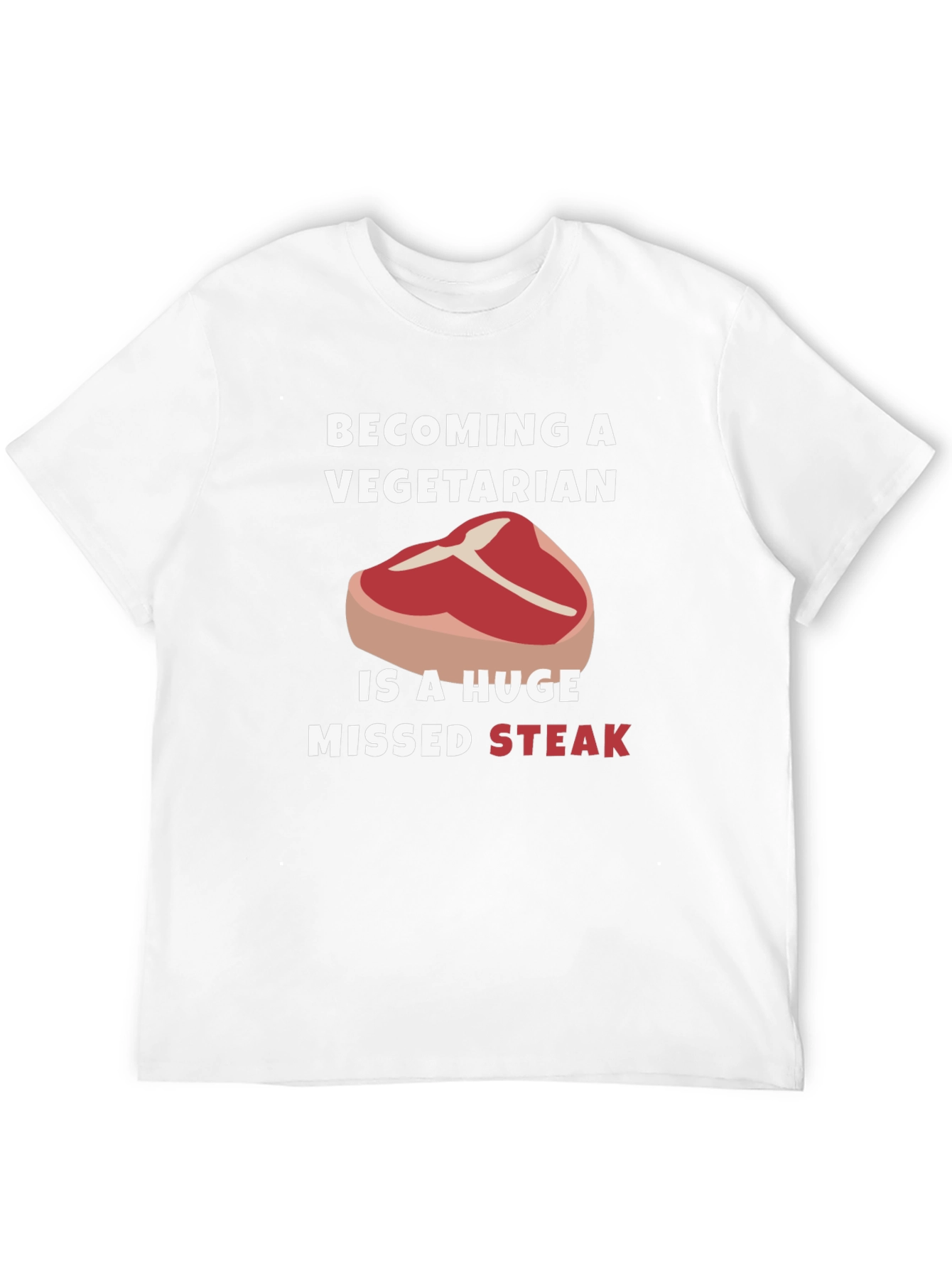Black Becoming Vegetarian Missed Steak Funny Graphic Tee view 12