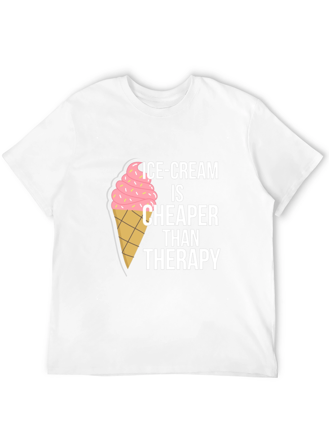Black Ice Cream Cheaper Than Therapy Graphic Tee view 12