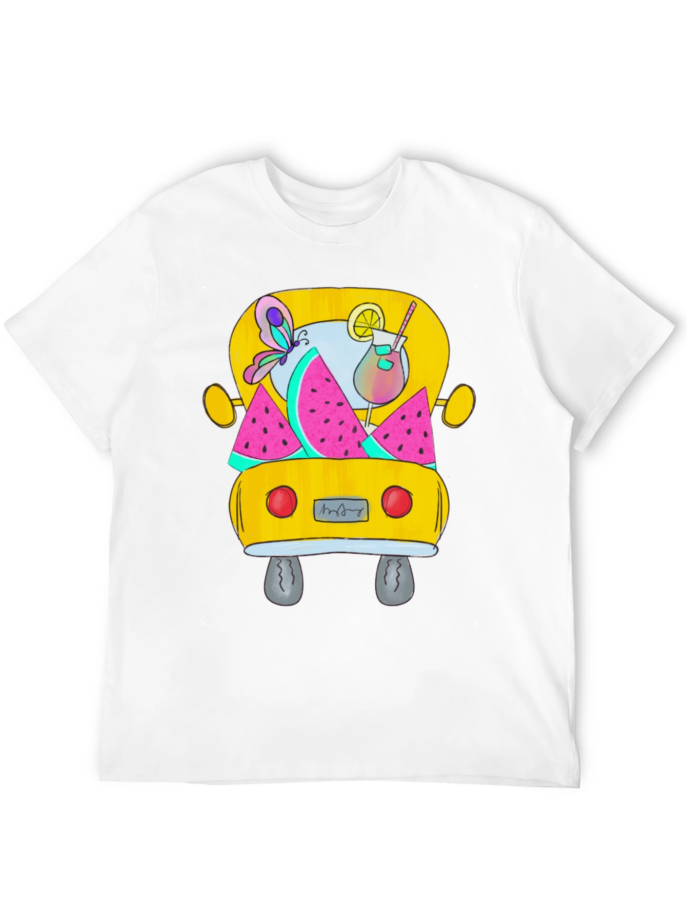 Summer Bus Graphic Tee - Men's Black T-Shirt - 12