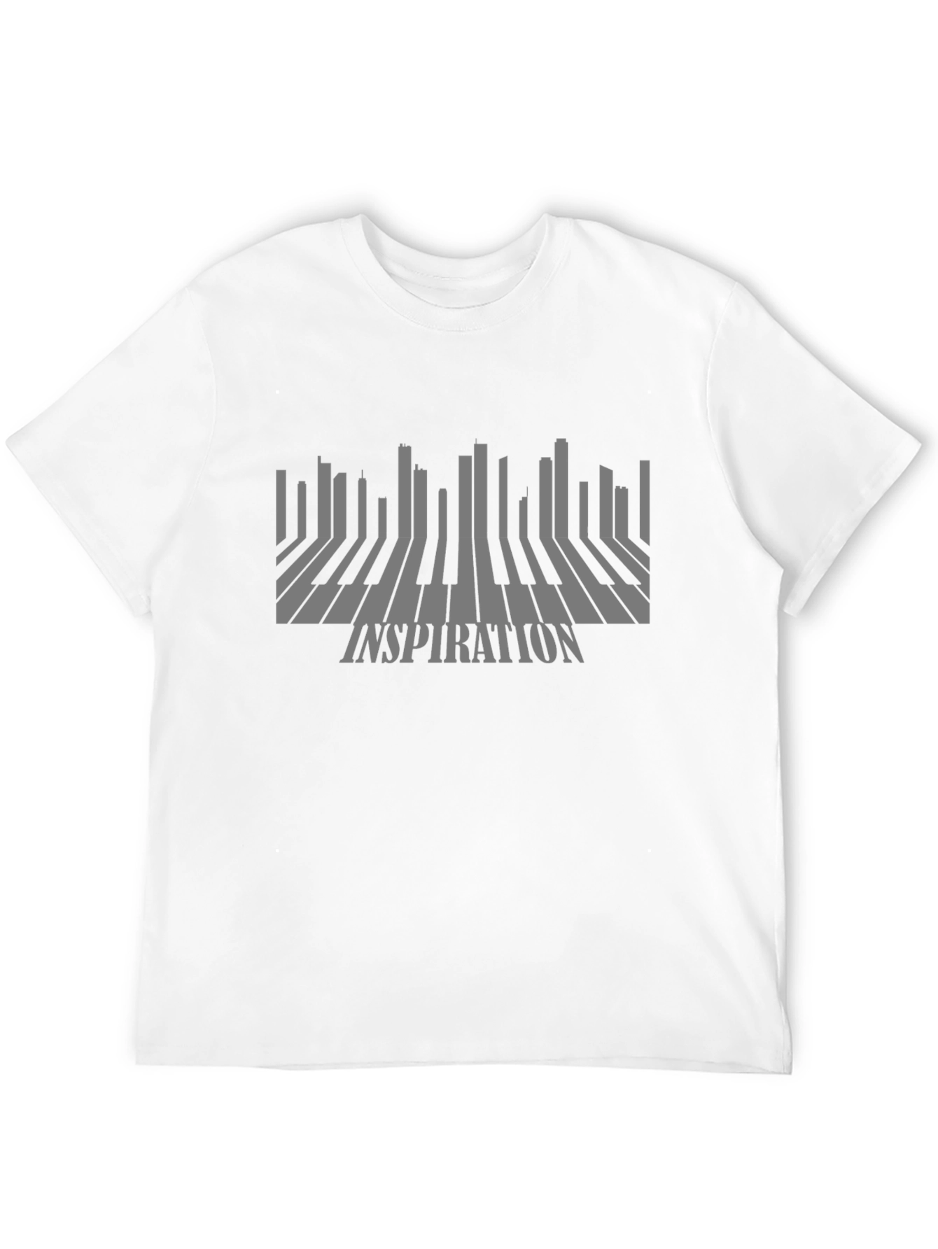 Black Inspiration Piano Keys T-Shirt - Black view 12