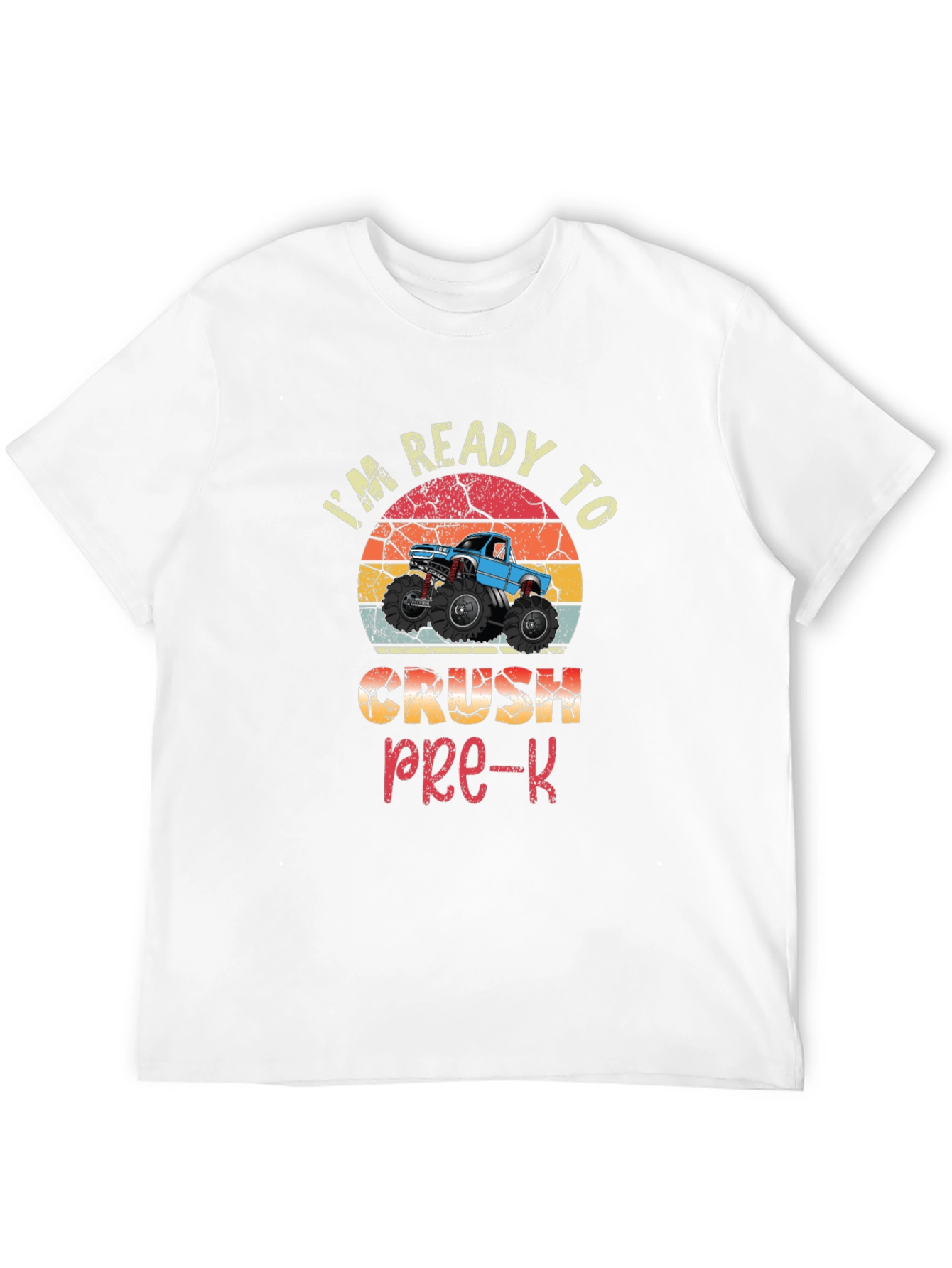 Black Ready To Crush Pre-K Monster Truck T-Shirt view 12