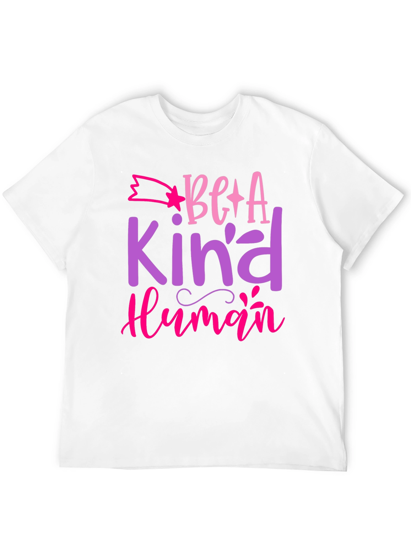 Black Be A Kind Human Graphic T-Shirt - Positive Message Tee view 12