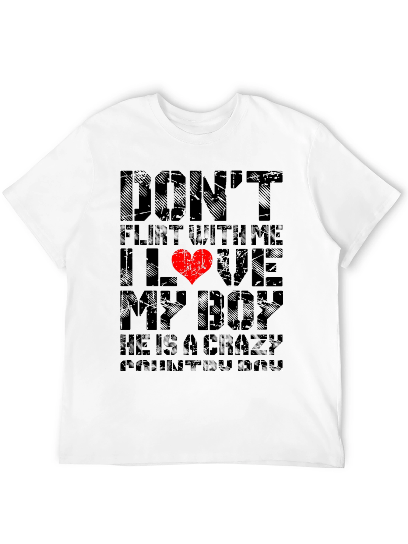 Black Don't Flirt With Me, I Love My Boy T-Shirt view 12