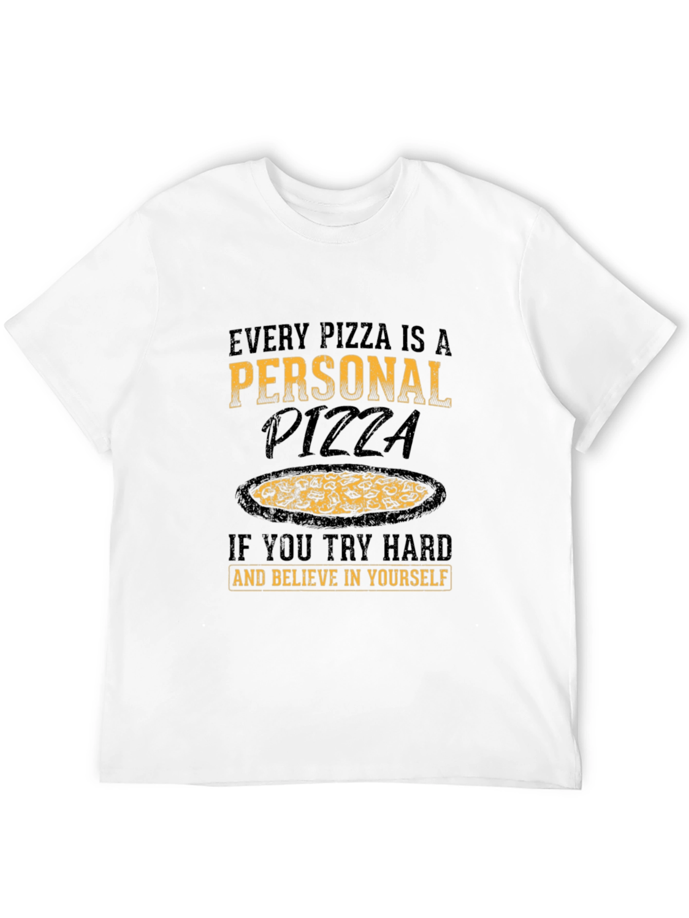 Black Personal Pizza T-Shirt - Funny Foodie Tee view 12