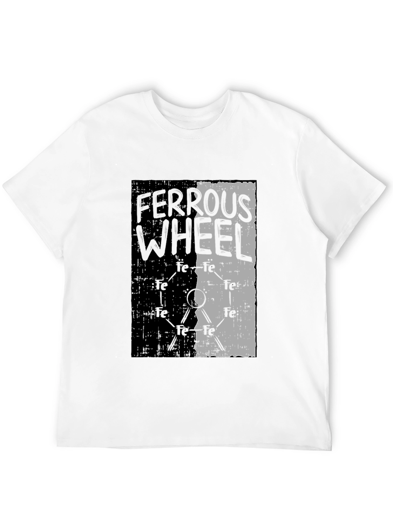Black Ferrous Wheel Graphic Tee - Black Cotton Blend view 12