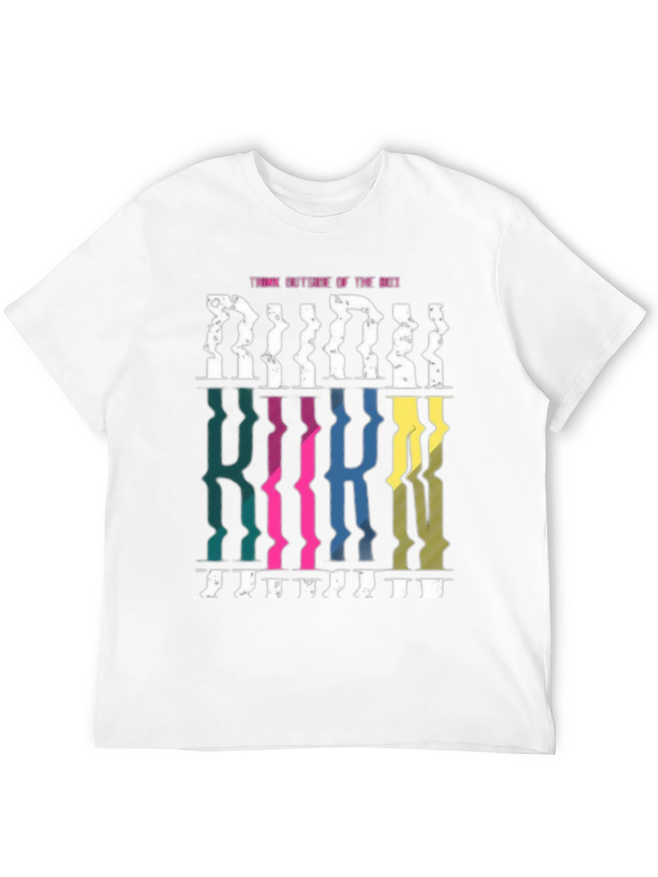 Black Think Outside the Box Graphic Tee - Unique Design T-Shirt view 12