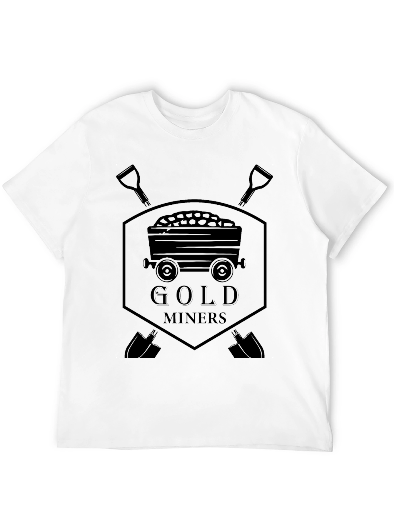 Black Gold Miners Graphic T-Shirt - Black Cotton Tee view 12