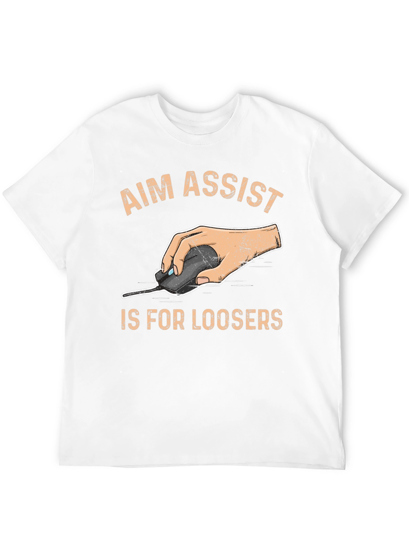 Black Aim Assist Is For Loosers - Gamer T-Shirt view 12