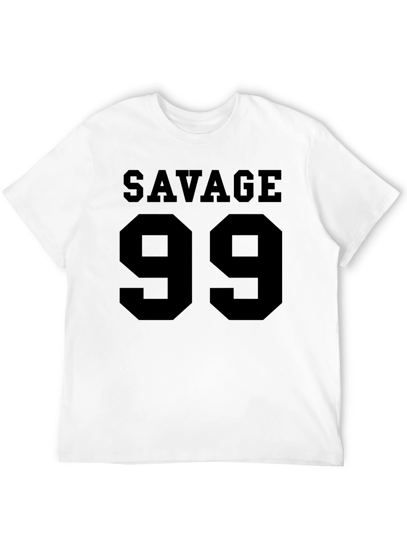 Black Savage 99 Men's Black Graphic T-Shirt view 12