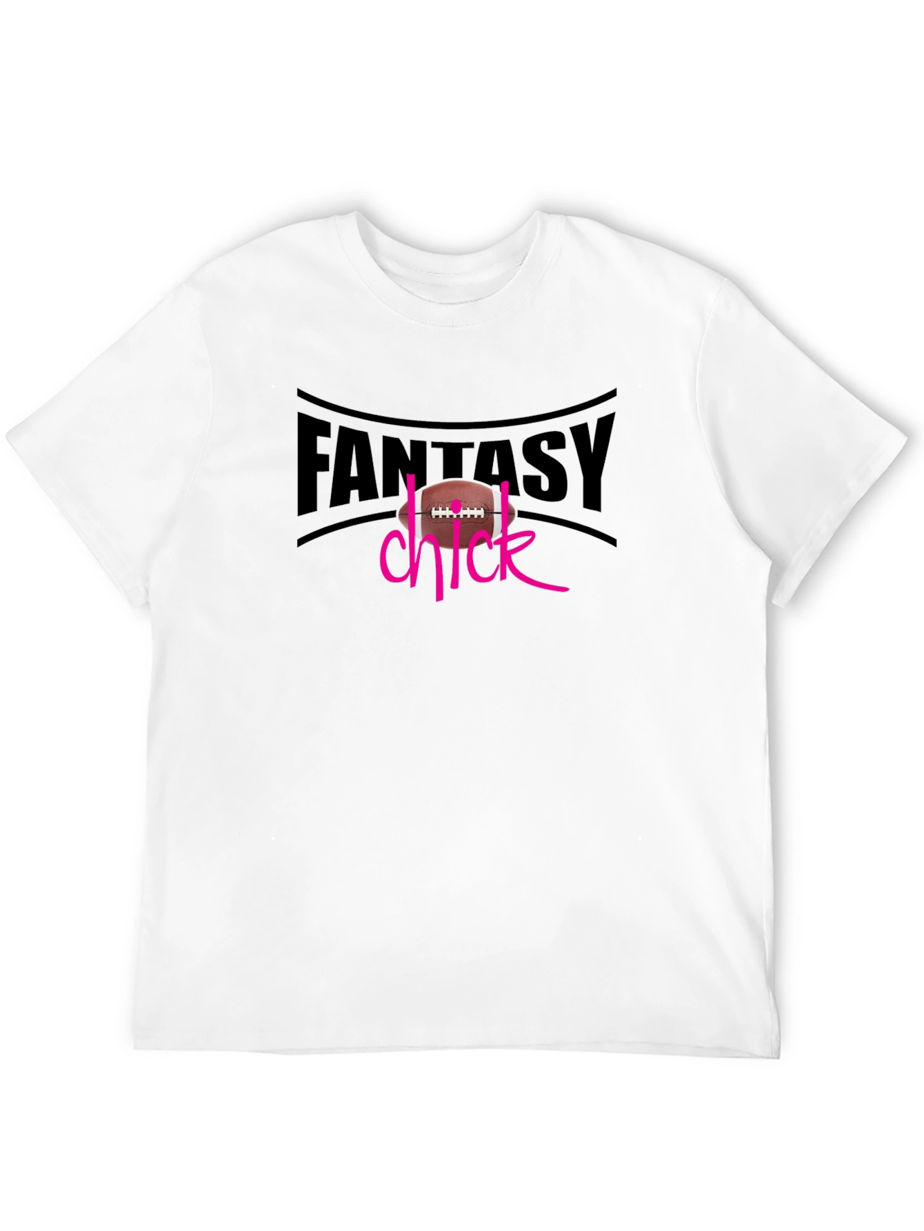 Black Fantasy Chick Football T-Shirt view 12