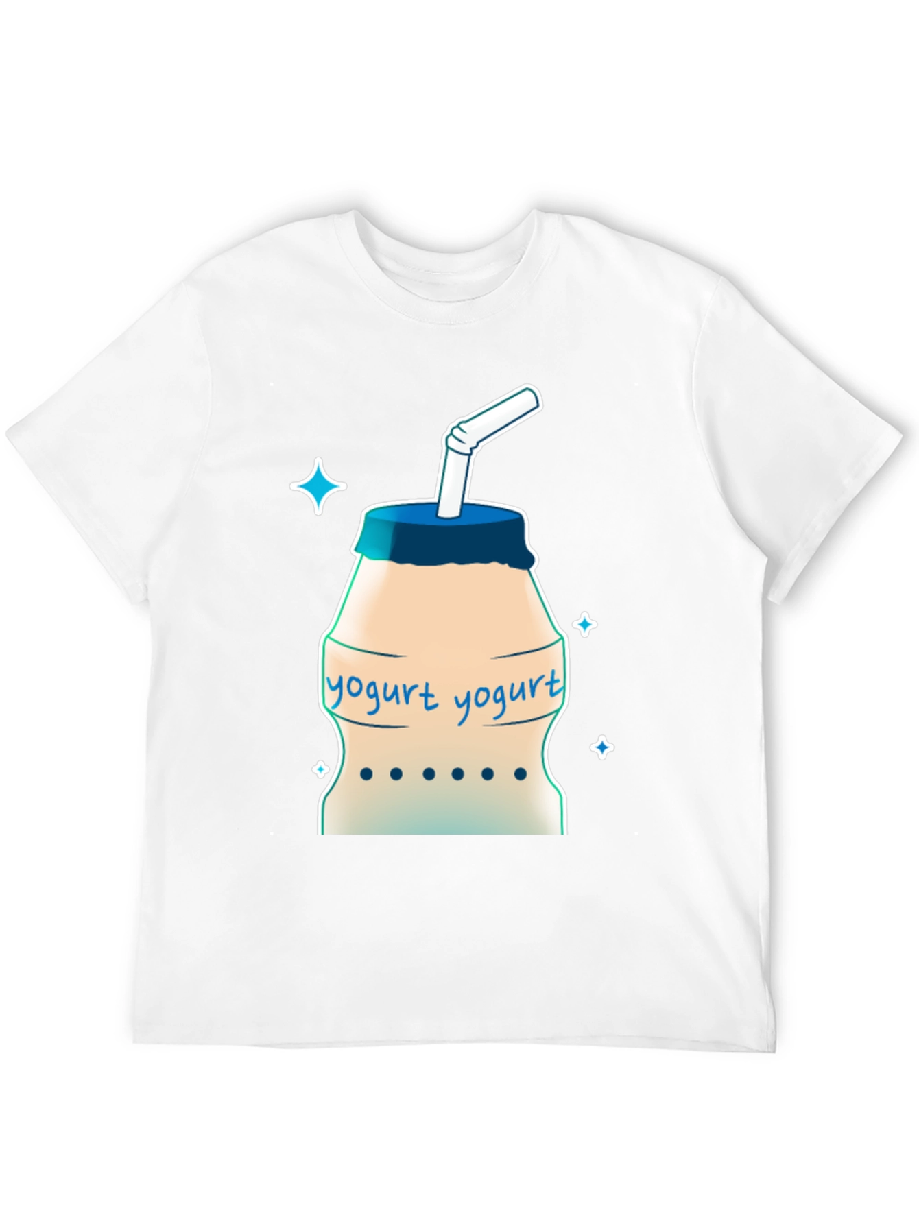 Black Yogurt Drink T-Shirt - Cool Graphic Tee view 12