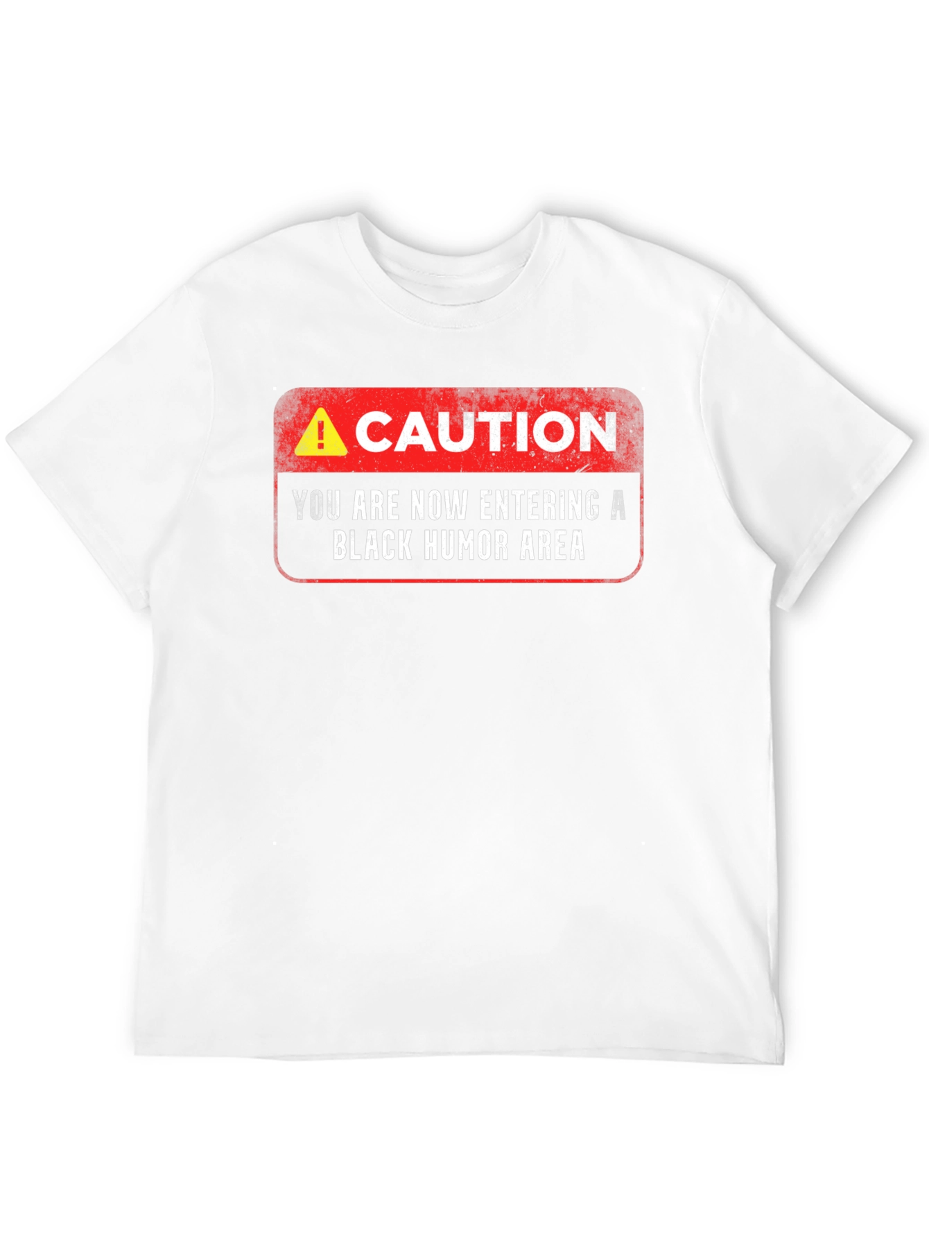 Black Caution: Black Humor Area T-Shirt view 12