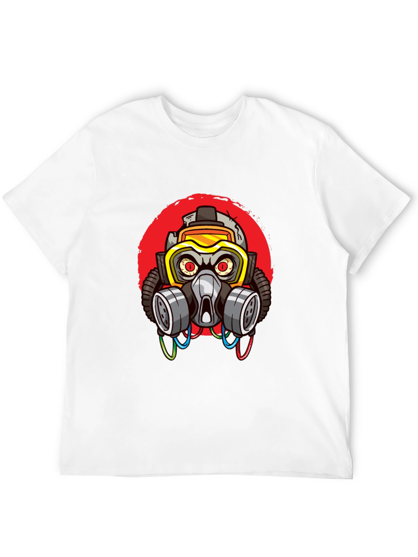 Black Gas Mask Graphic T-Shirt - Cool Streetwear Style view 12