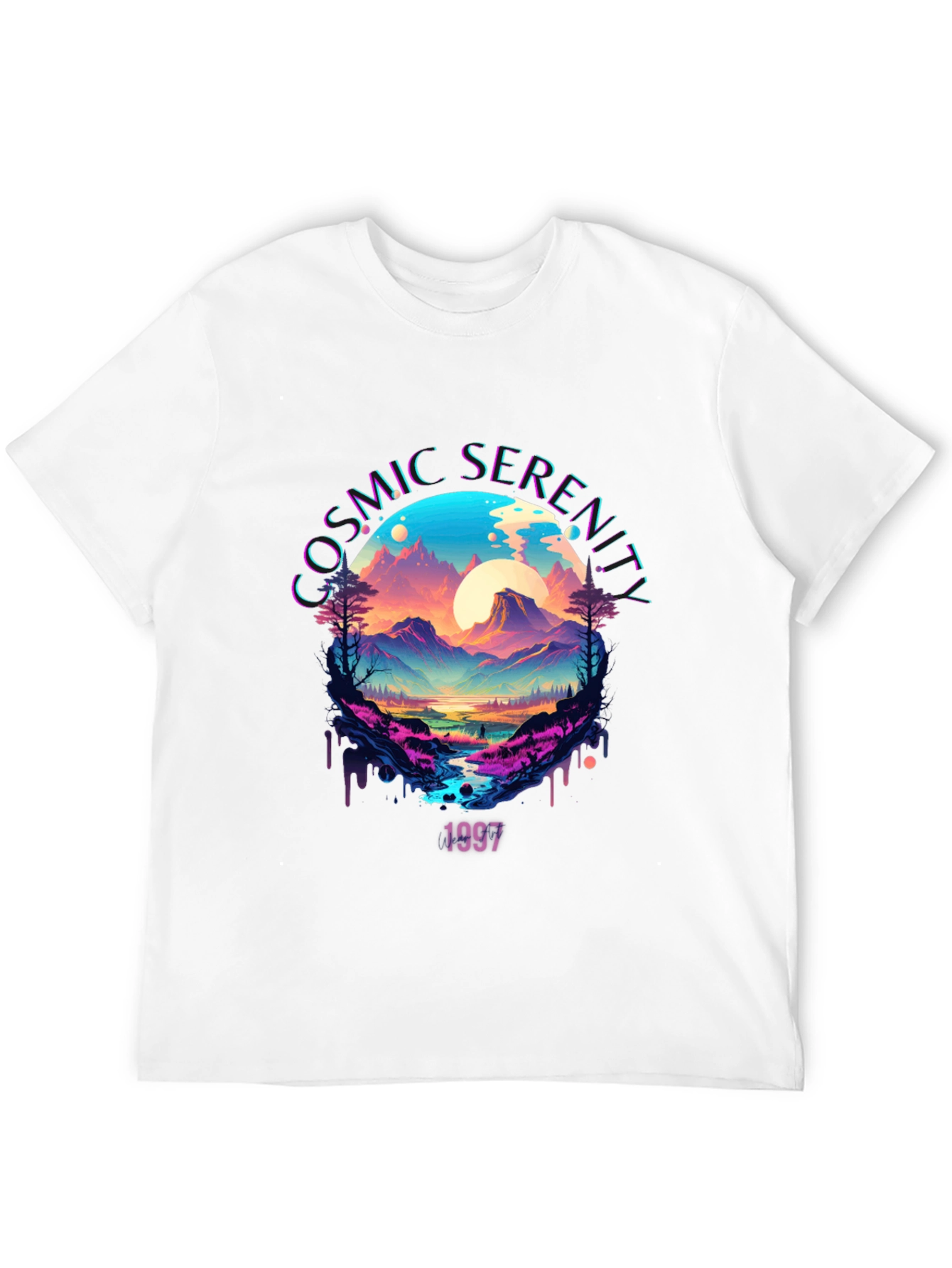 Black Cosmic Serenity 1997 Graphic T-Shirt view 12