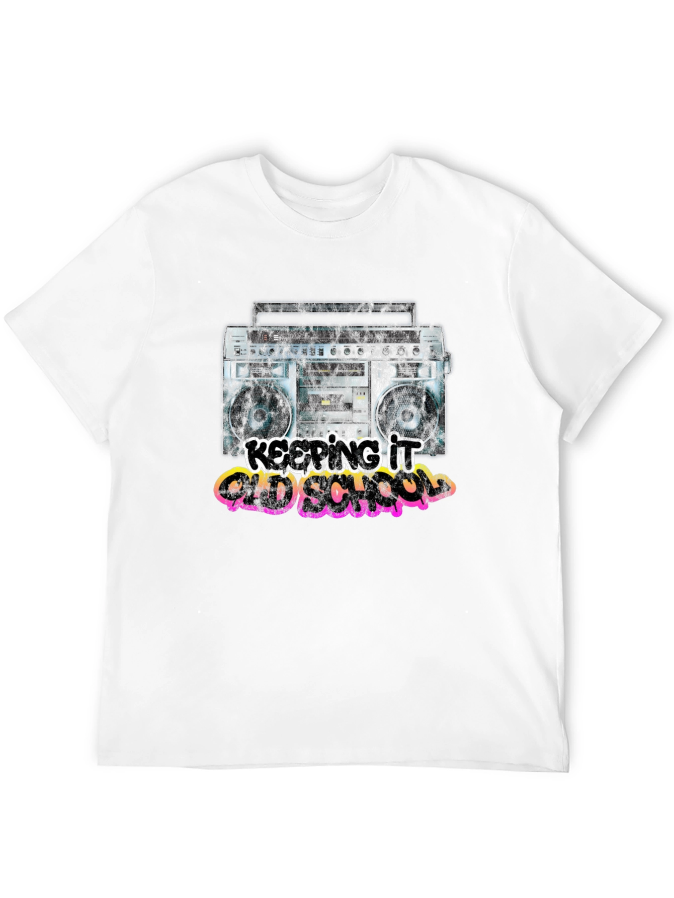 Black Retro Boombox T-Shirt - Keeping It Old School view 12