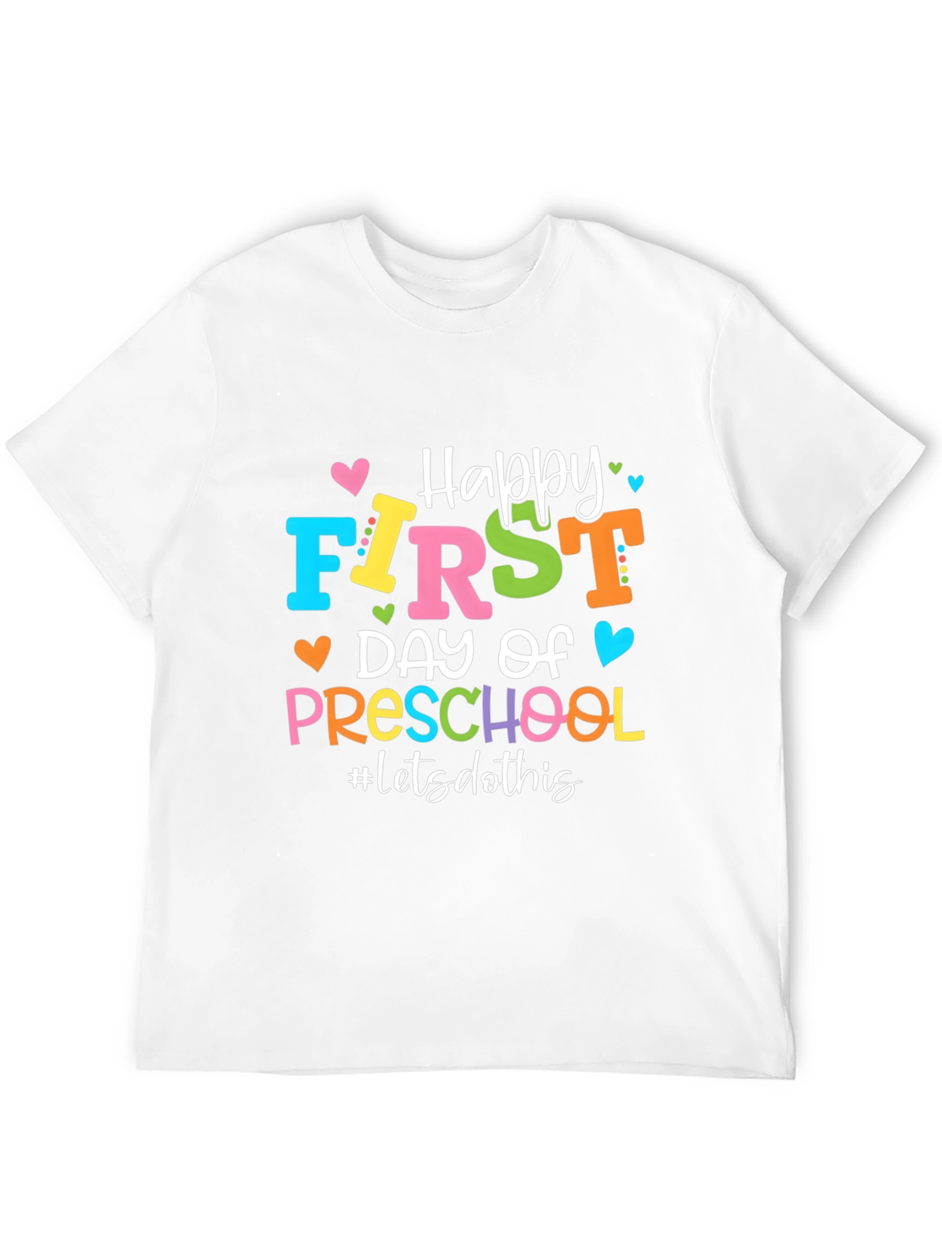 Black Happy First Day of Preschool T-Shirt view 12