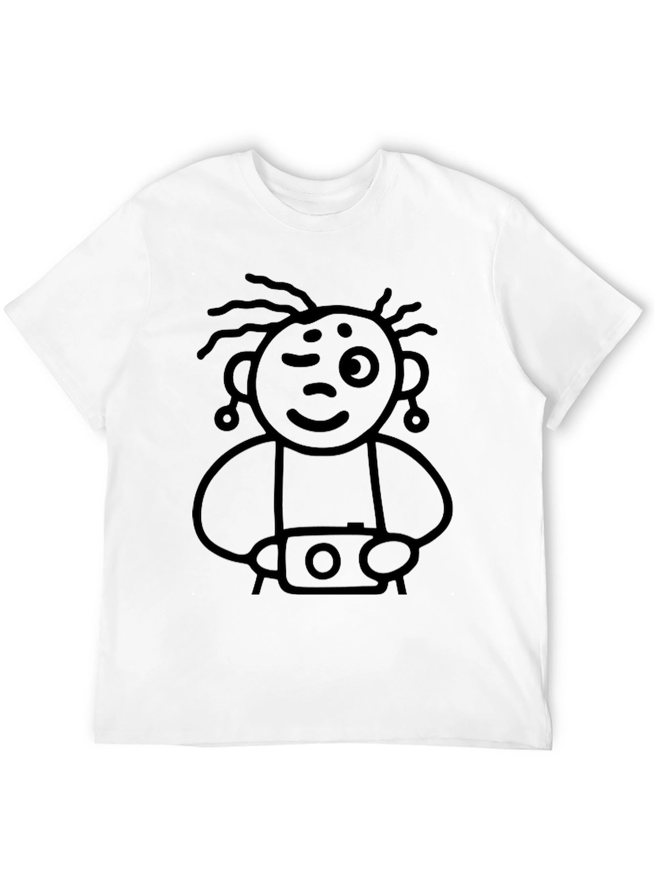 Black Stick Figure Photographer Black T-Shirt view 12