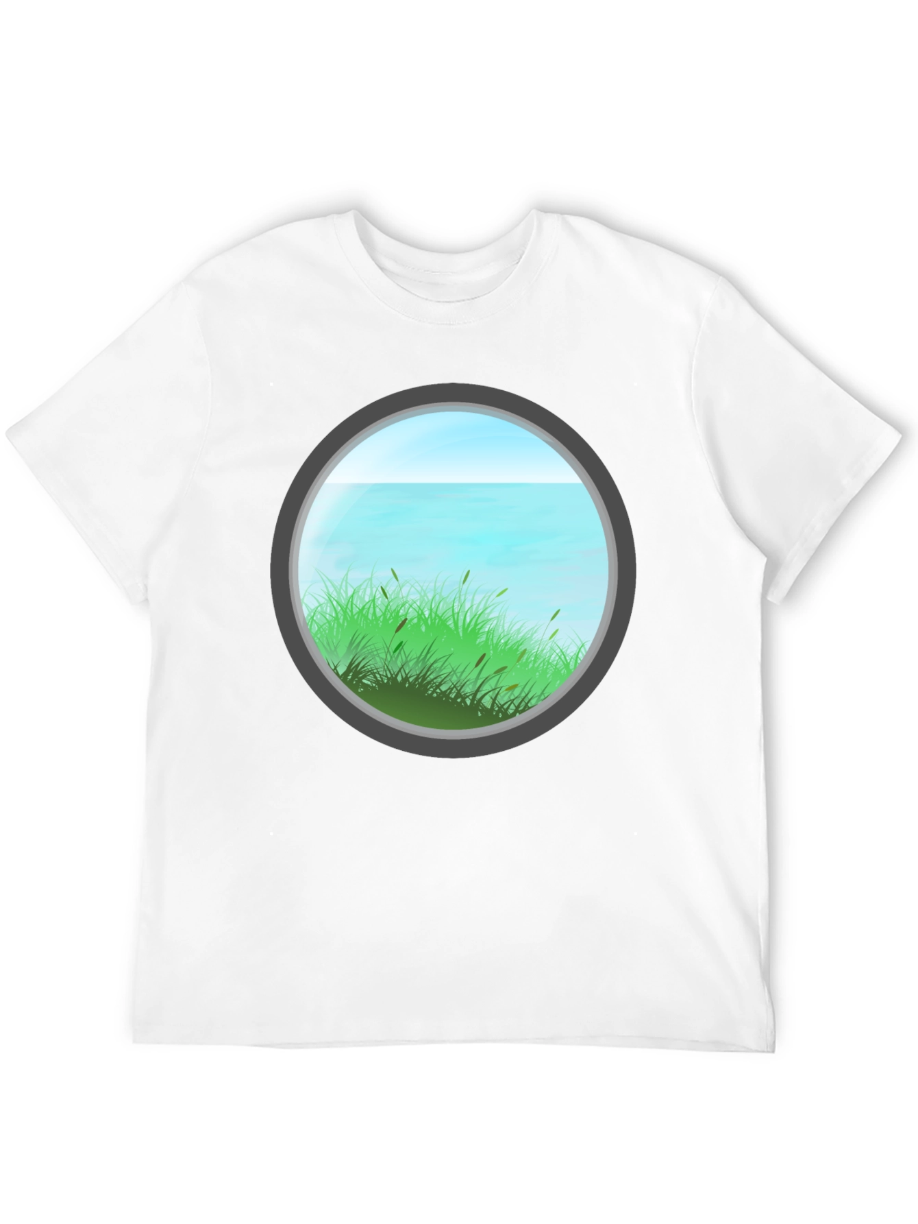 Black Nature View Graphic Tee - Black Cotton Blend view 12