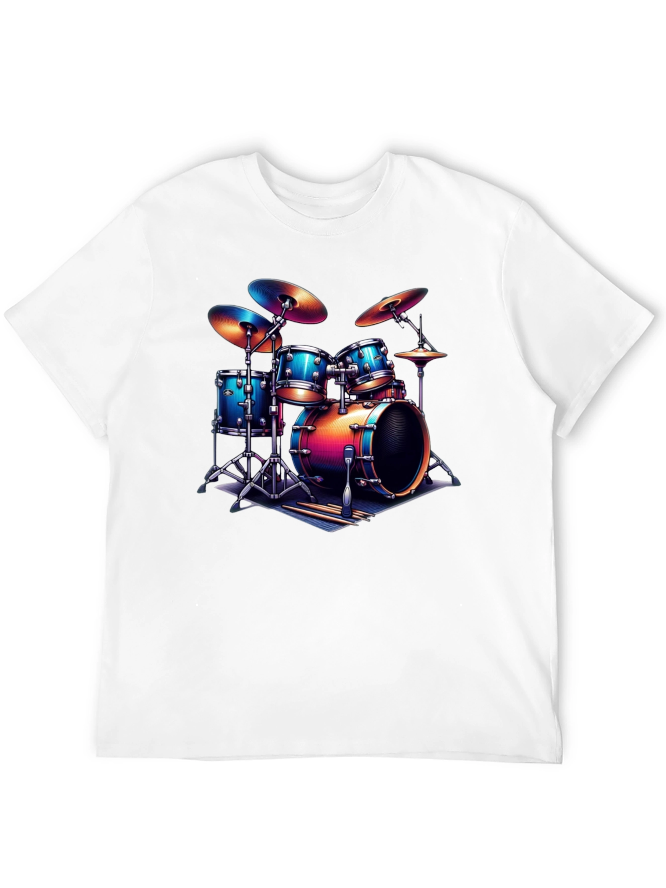 Black Drum Kit Graphic T-Shirt - Music Lover Tee view 12