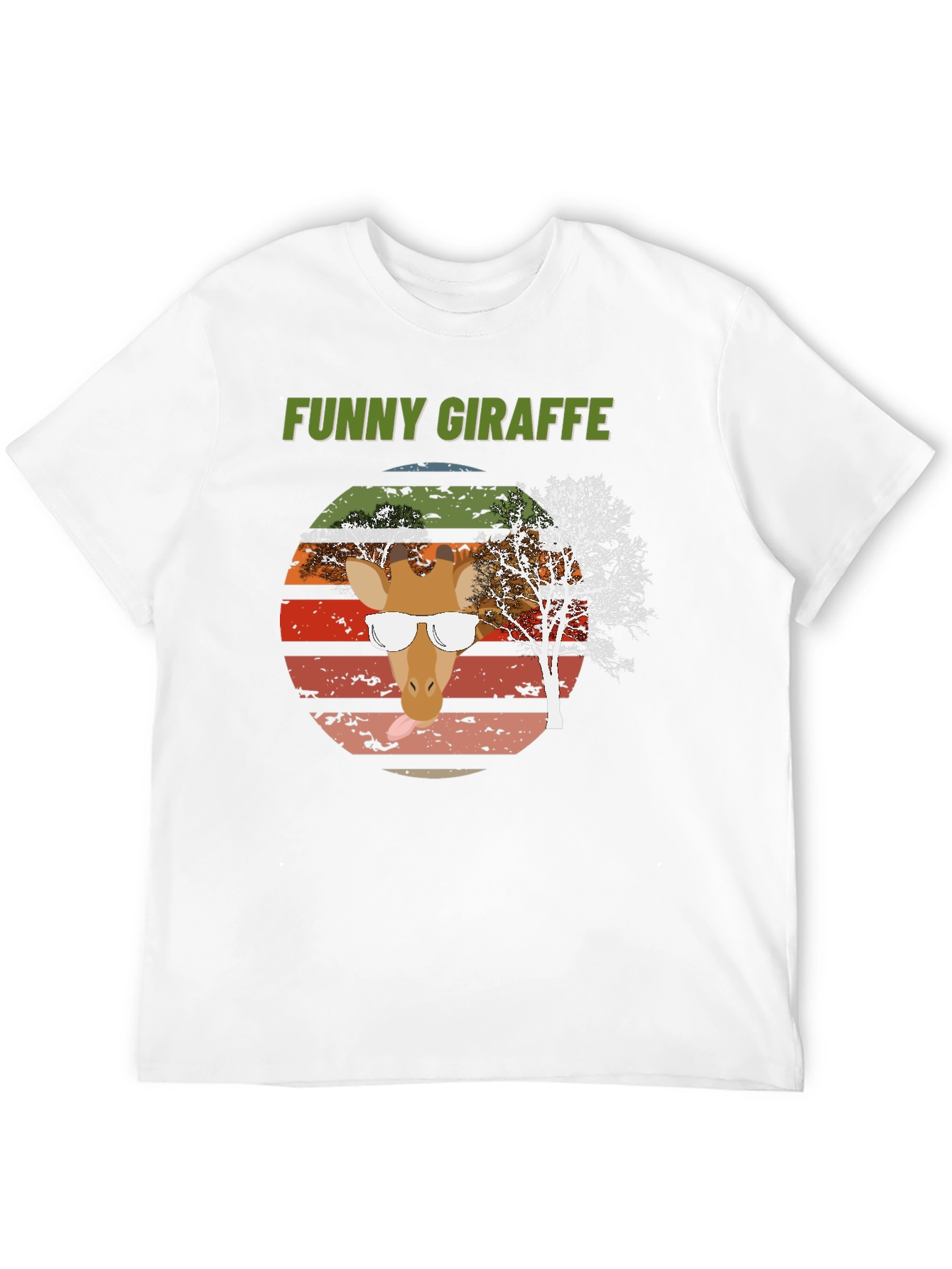 Black Funny Giraffe Graphic Tee - Unique Design view 12