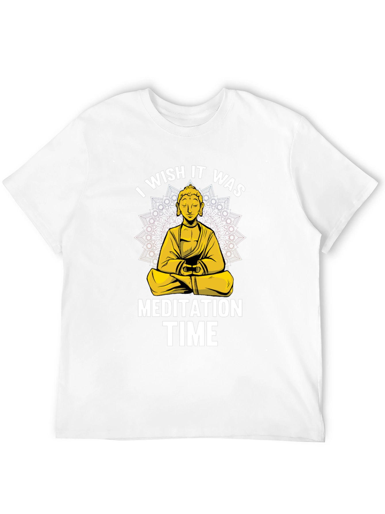 Black Meditation Time Buddha Graphic T-Shirt Relaxed Fit view 12